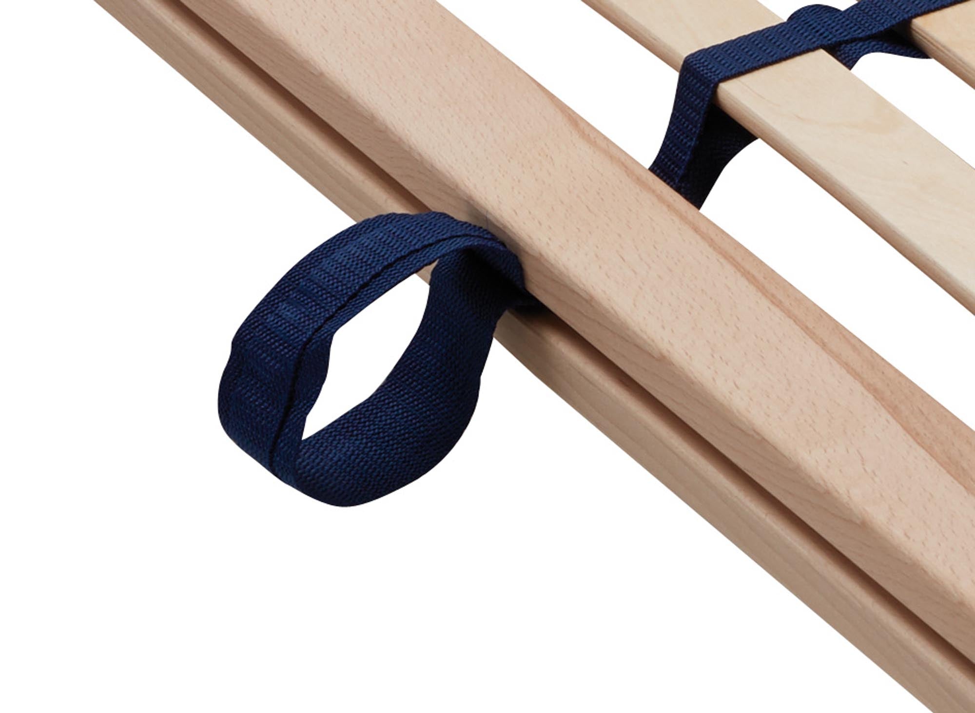 Ergonomischer Lattenrost aus Massivholz, flexibel und robust.