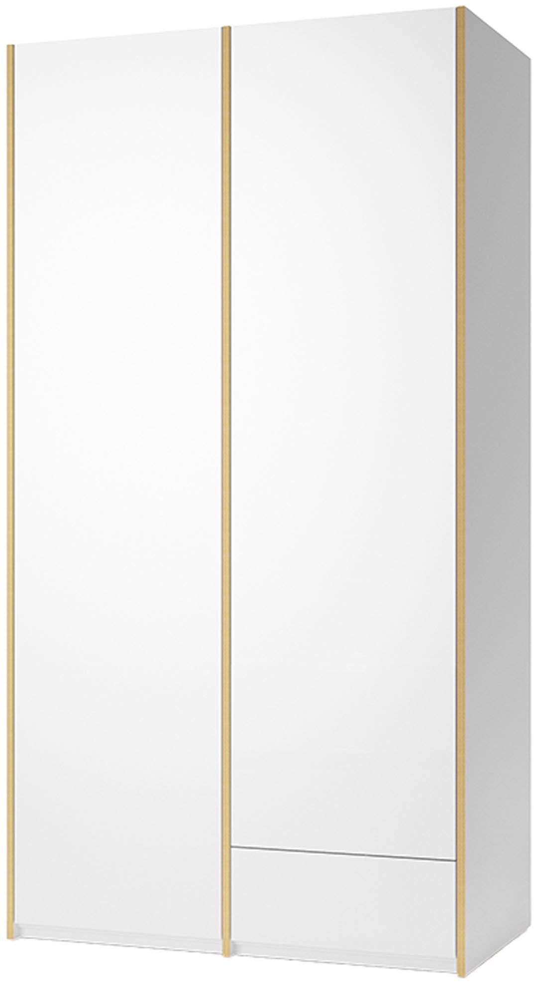 Modular Plus V2 1 Schublade in Weiss / Holzkante präsentiert im Onlineshop von KAQTU Design AG. Drehtürenschrank ist von Müller Möbelwerkstätten