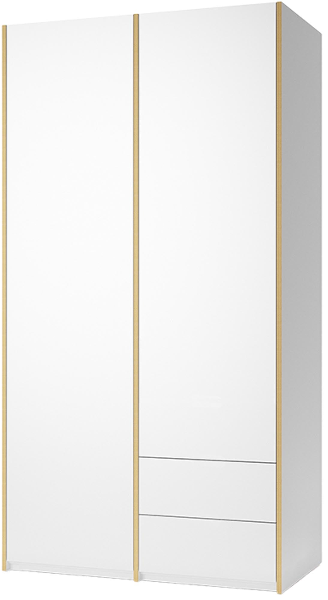Modular Plus V2 2 Schubladen in Weiss / Holzkante präsentiert im Onlineshop von KAQTU Design AG. Drehtürenschrank ist von Müller Möbelwerkstätten