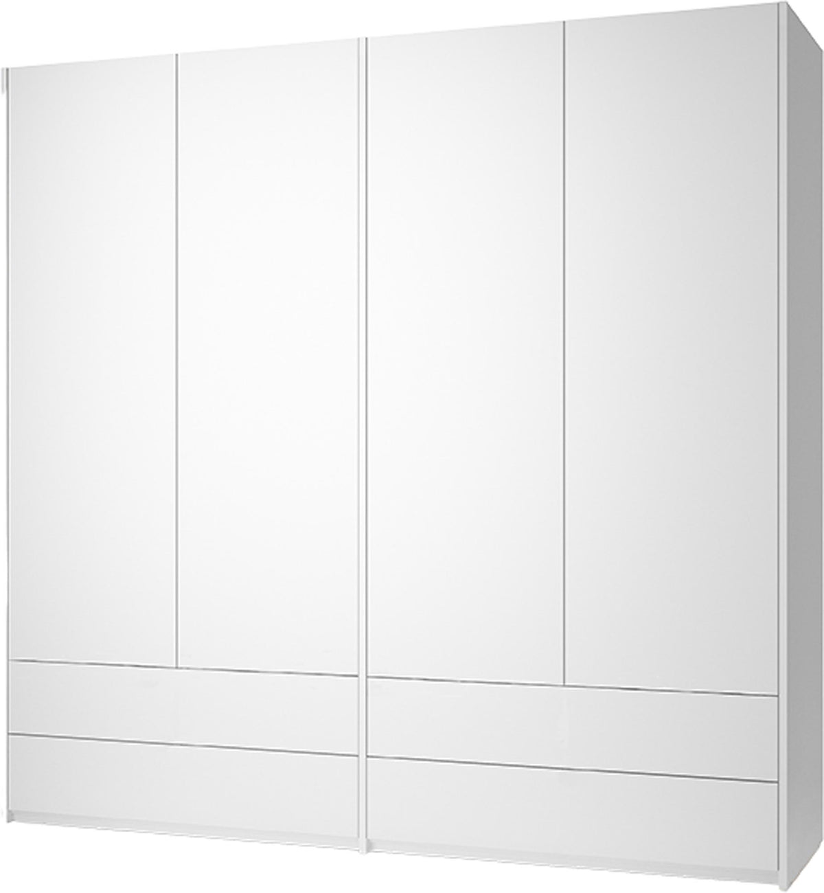 Modular Plus V4 2 Schubladen in Weiss / Weiss präsentiert im Onlineshop von KAQTU Design AG. Drehtürenschrank ist von Müller Möbelwerkstätten