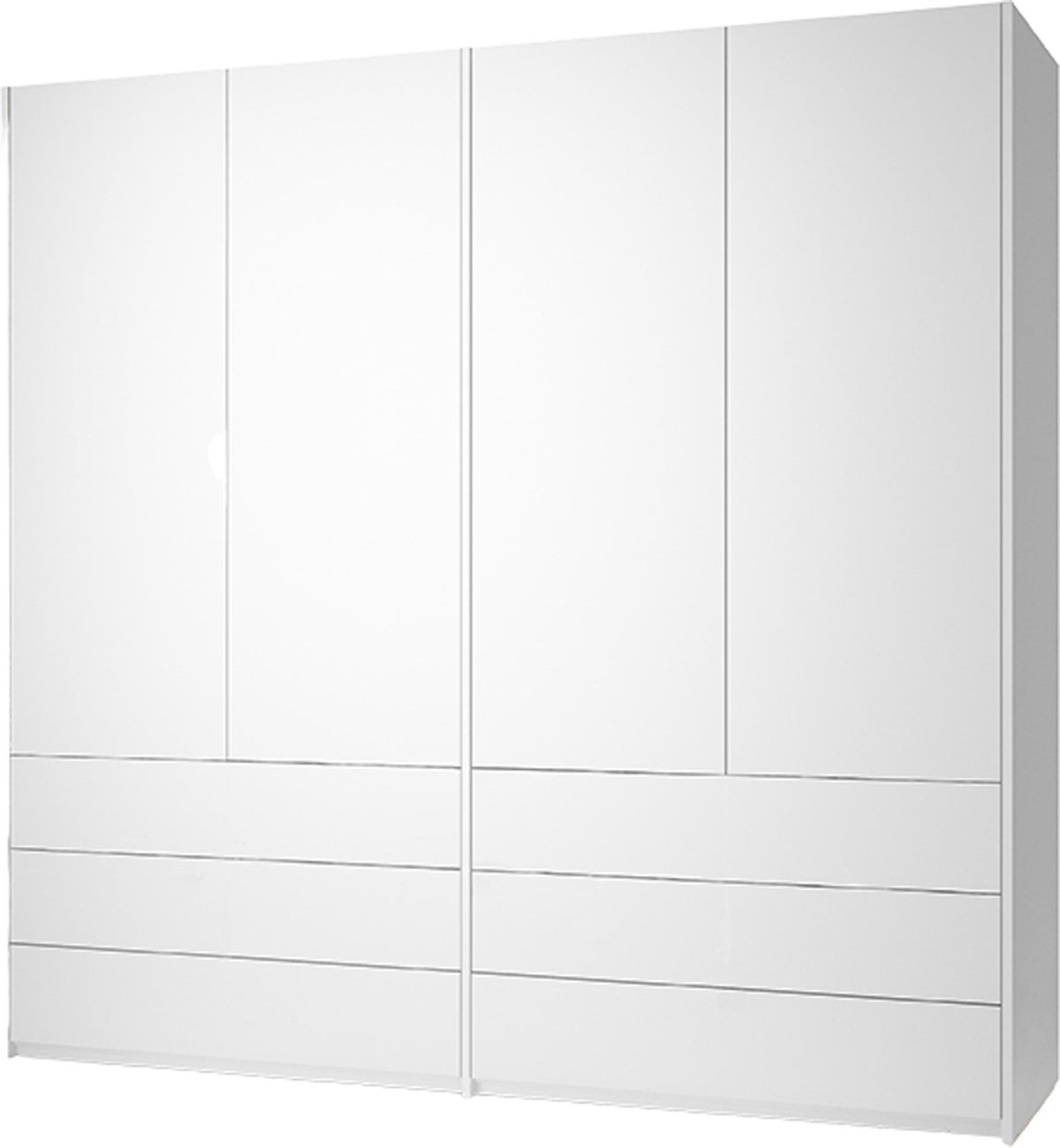 Modular Plus V4 3 Schubladen in Weiss / Weiss präsentiert im Onlineshop von KAQTU Design AG. Drehtürenschrank ist von Müller Möbelwerkstätten
