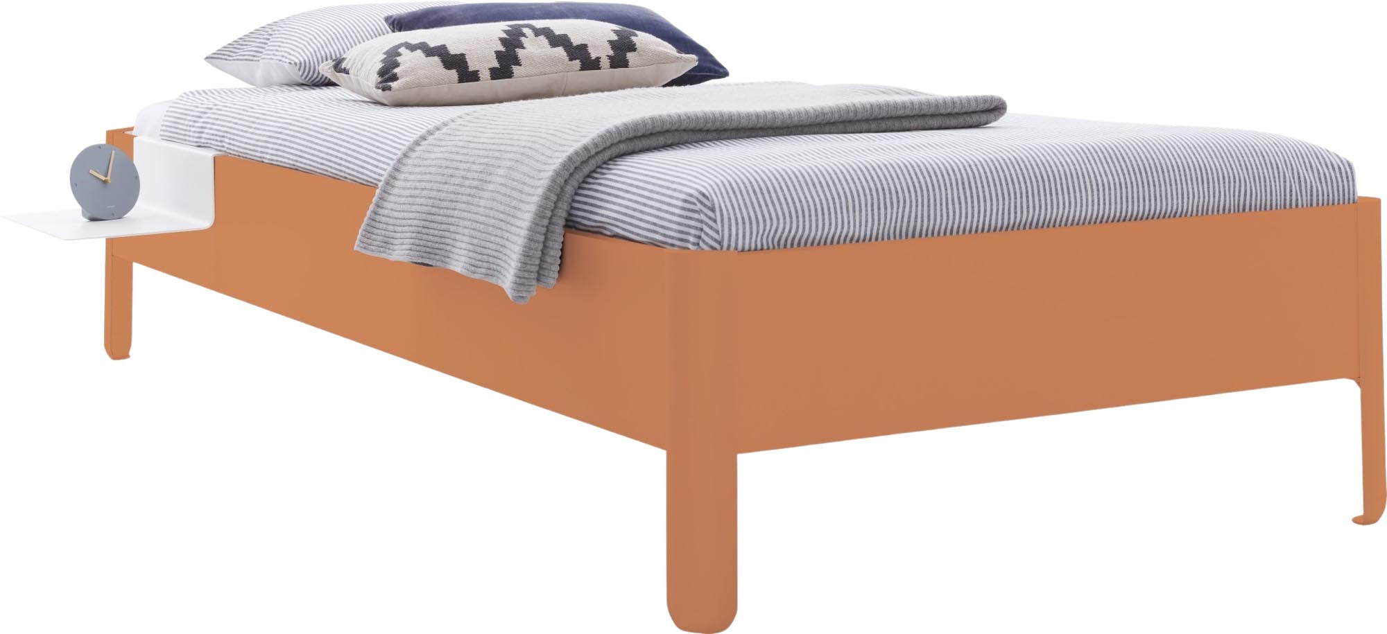 Entdecke das Nait Einzelbett 100 von Müller Möbelwerkstätten: Minimalistisch, stabil und in 20 Farben erhältlich. Perfekt für dein modernes Schlafzimmer!