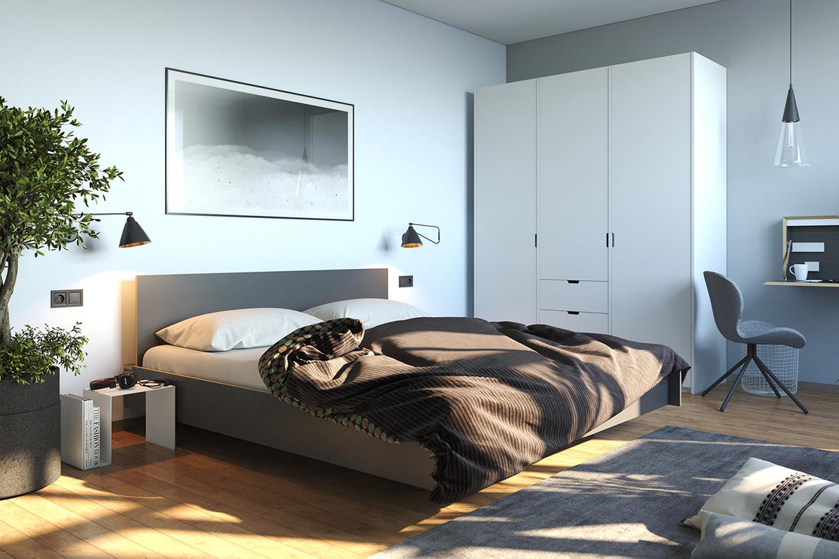FLAI Doppelbett mit Lattenrost starr von Müller Möbelwerkstätten – Wohnbeispiel