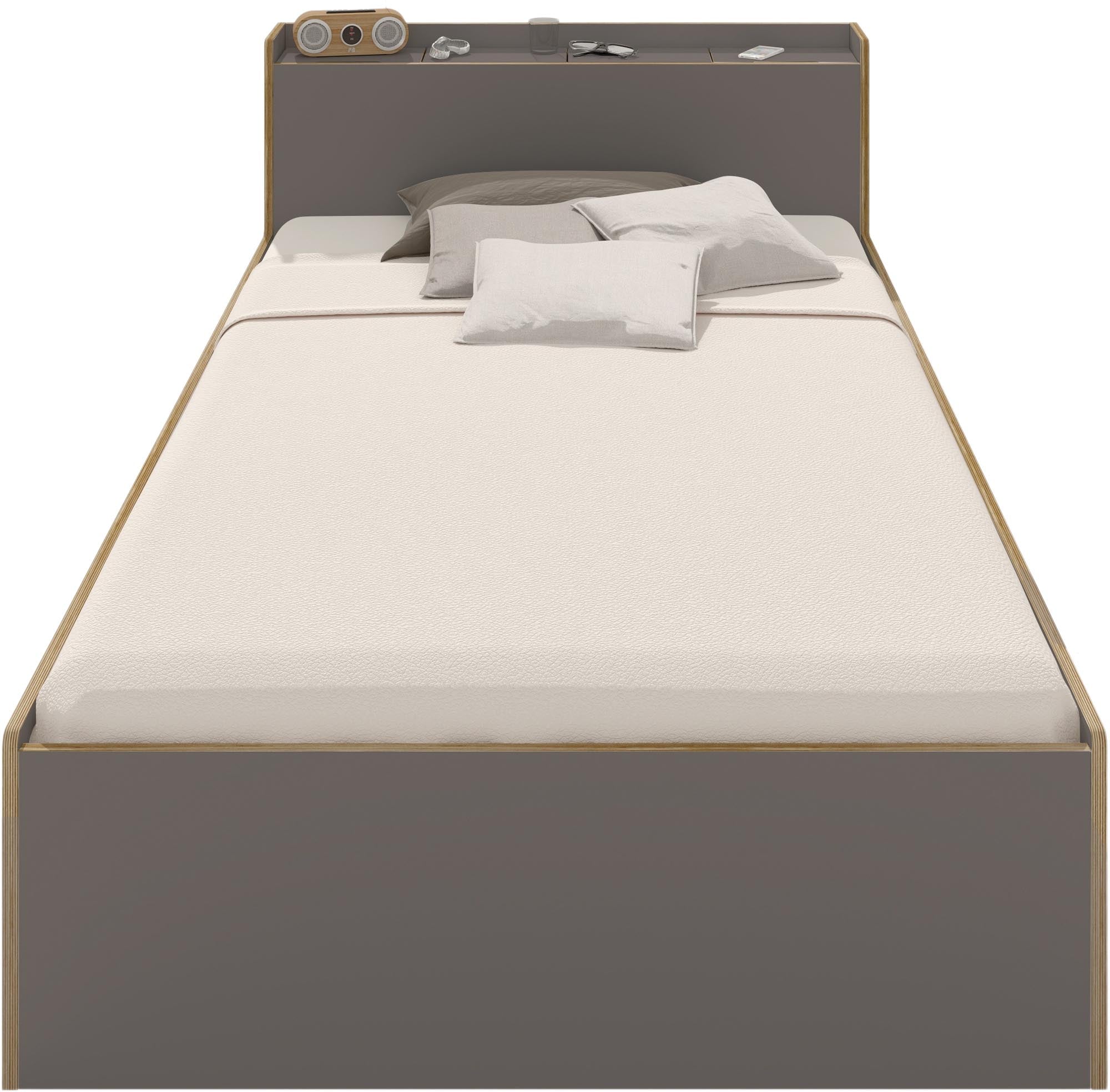 NOOK Einzelbett mit robustem Lattenrost von Müller Möbelwerkstätten.