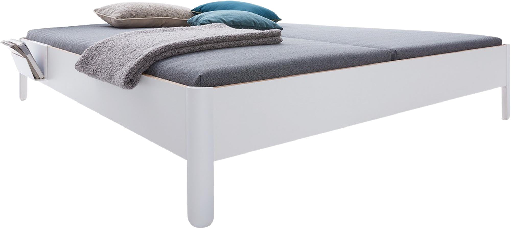 Nait Doppelbett 140 mit Lattenrost Starr in Weiss präsentiert im Onlineshop von KAQTU Design AG. Bett ist von Müller Möbelwerkstätten