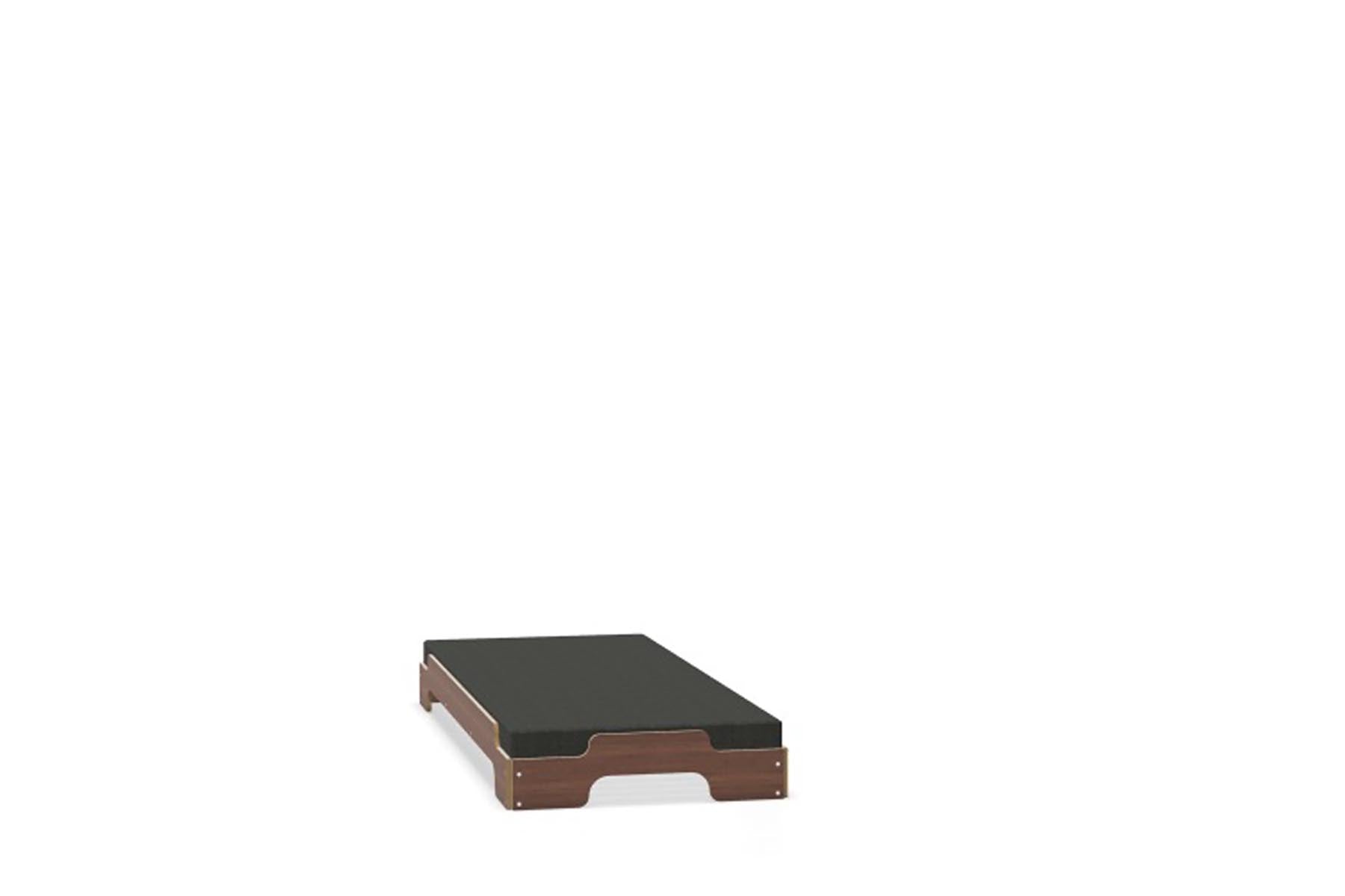 Stapelliege Klassik in Nussbaum lackiert präsentiert im Onlineshop von KAQTU Design AG. Bett ist von Müller Möbelwerkstätten
