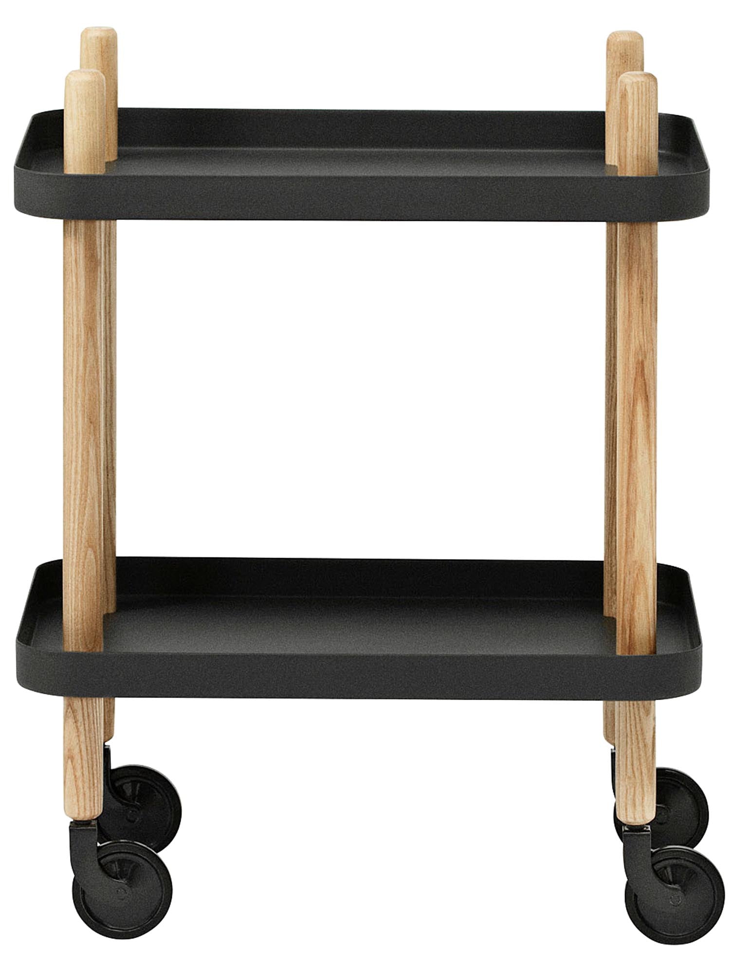 Vielseitiger Block Tisch von Normann Copenhagen – ideal als Beistelltisch oder Servierwagen, modern und funktional mit Rollen für einfache Mobilität.