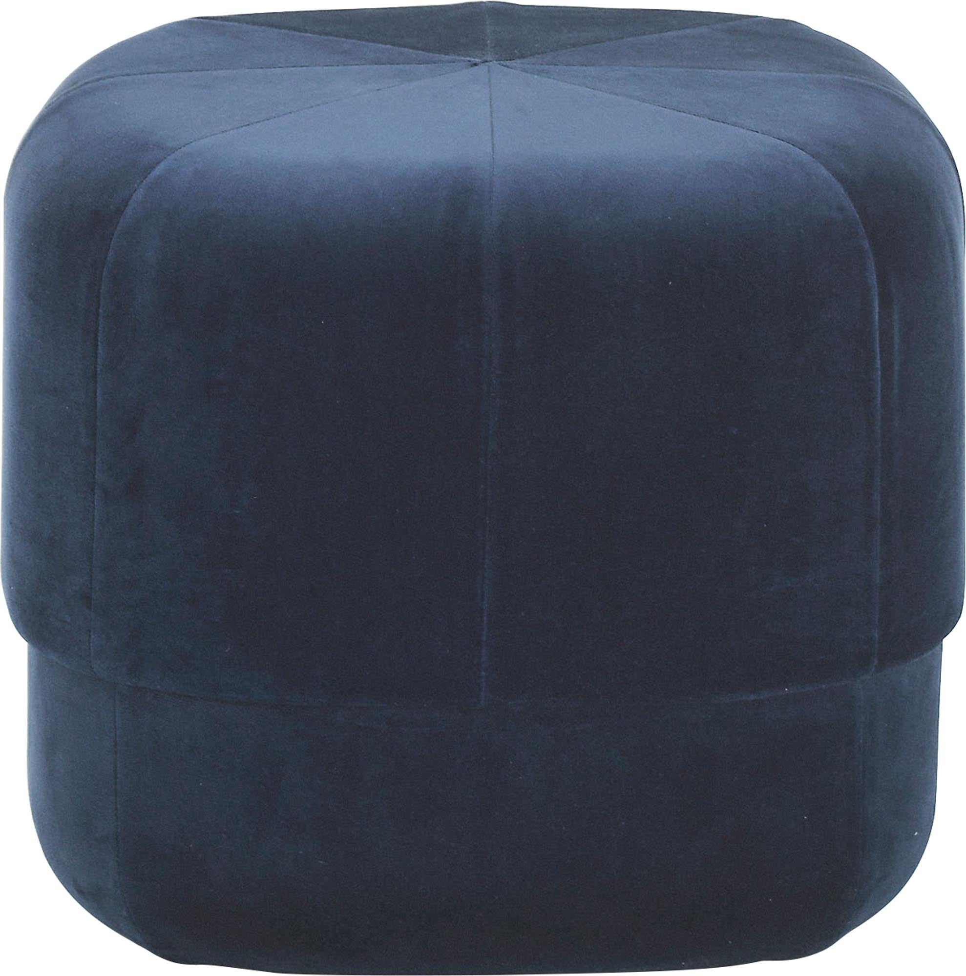 Circus Pouf Klein dunkelblau/Velour in  präsentiert im Onlineshop von KAQTU Design AG. Pouf ist von Normann Copenhagen