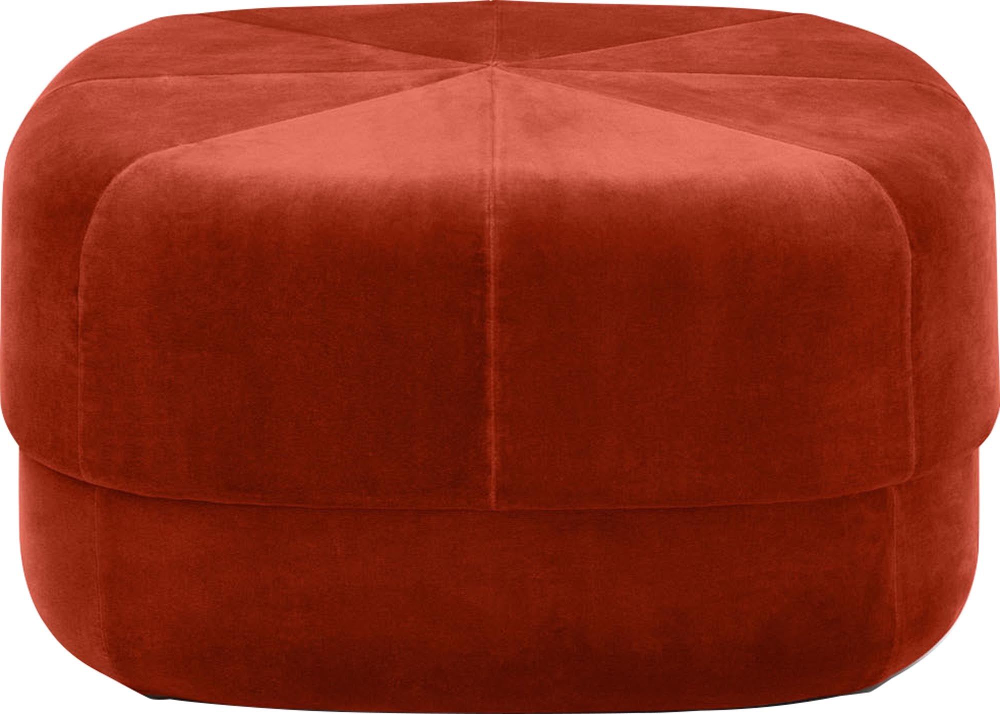 Circus Pouf Gross rostrot/Velour in  präsentiert im Onlineshop von KAQTU Design AG. Pouf ist von Normann Copenhagen