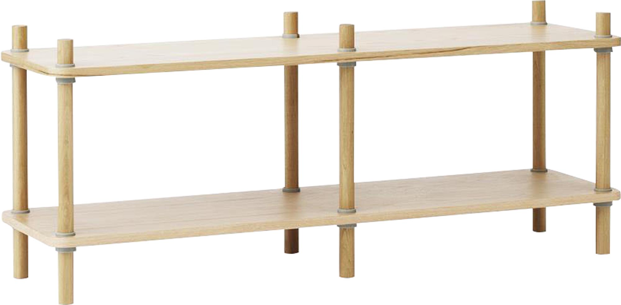 Elegantes Jam Regal von Normann Copenhagen: Werkzeugloser Aufbau, weiche Rundungen, vielseitig für Wohnräume.