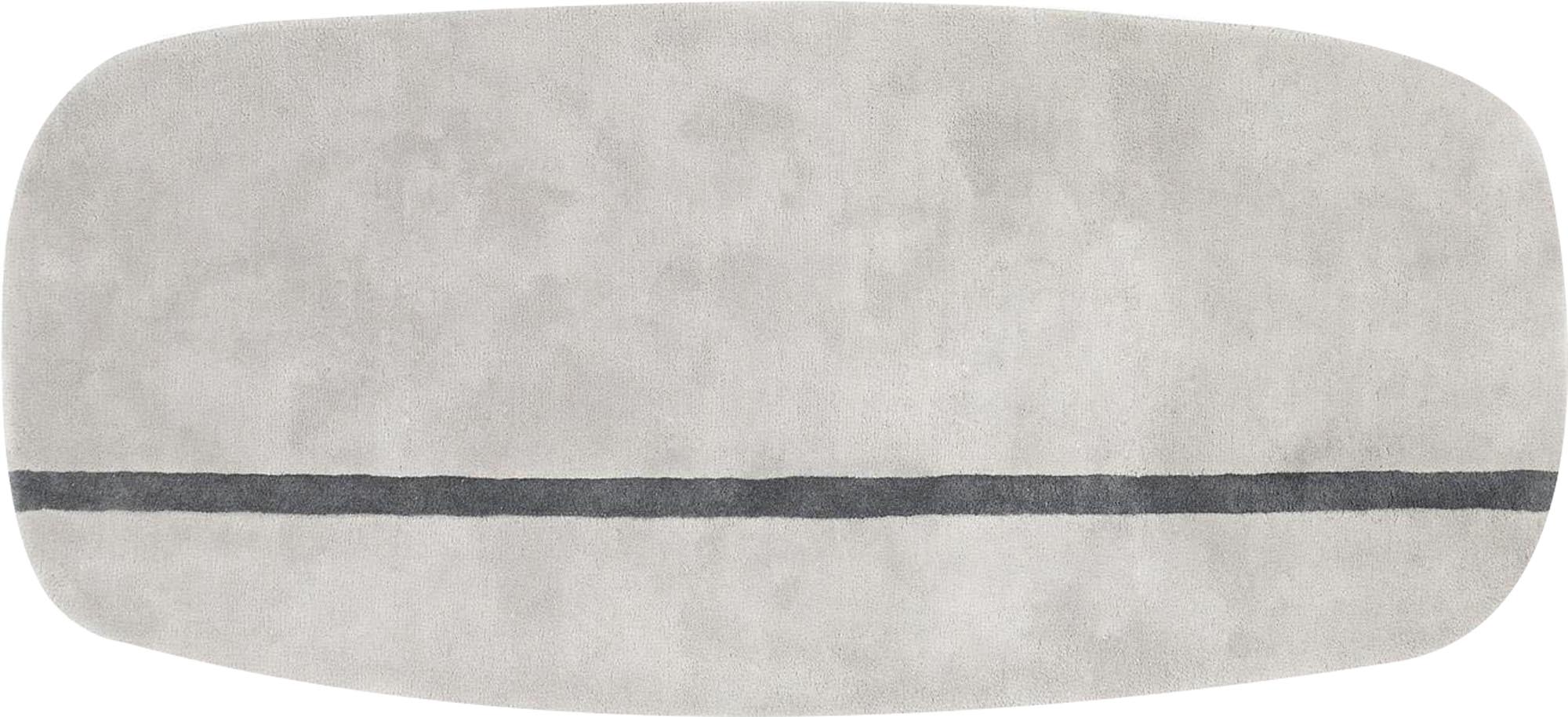 Oona Teppich: Einzigartige Formen, weiche Rundungen, in Rosa, Mintgrün, Grau. Vielseitig für Esszimmer, Bett, Foyer.