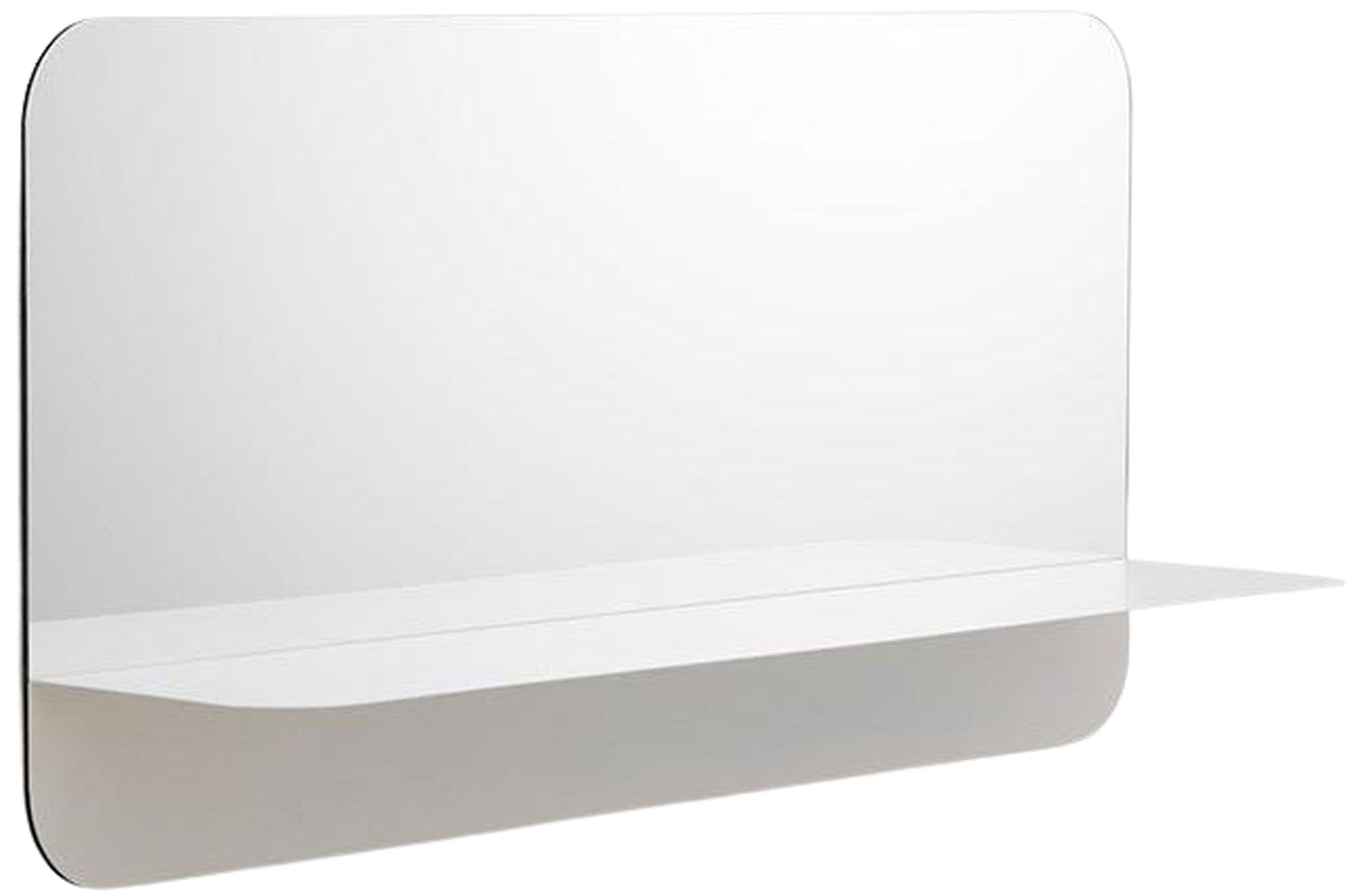 Horizon Wandspiegel: Modernes Design mit praktischer Ablagefläche.