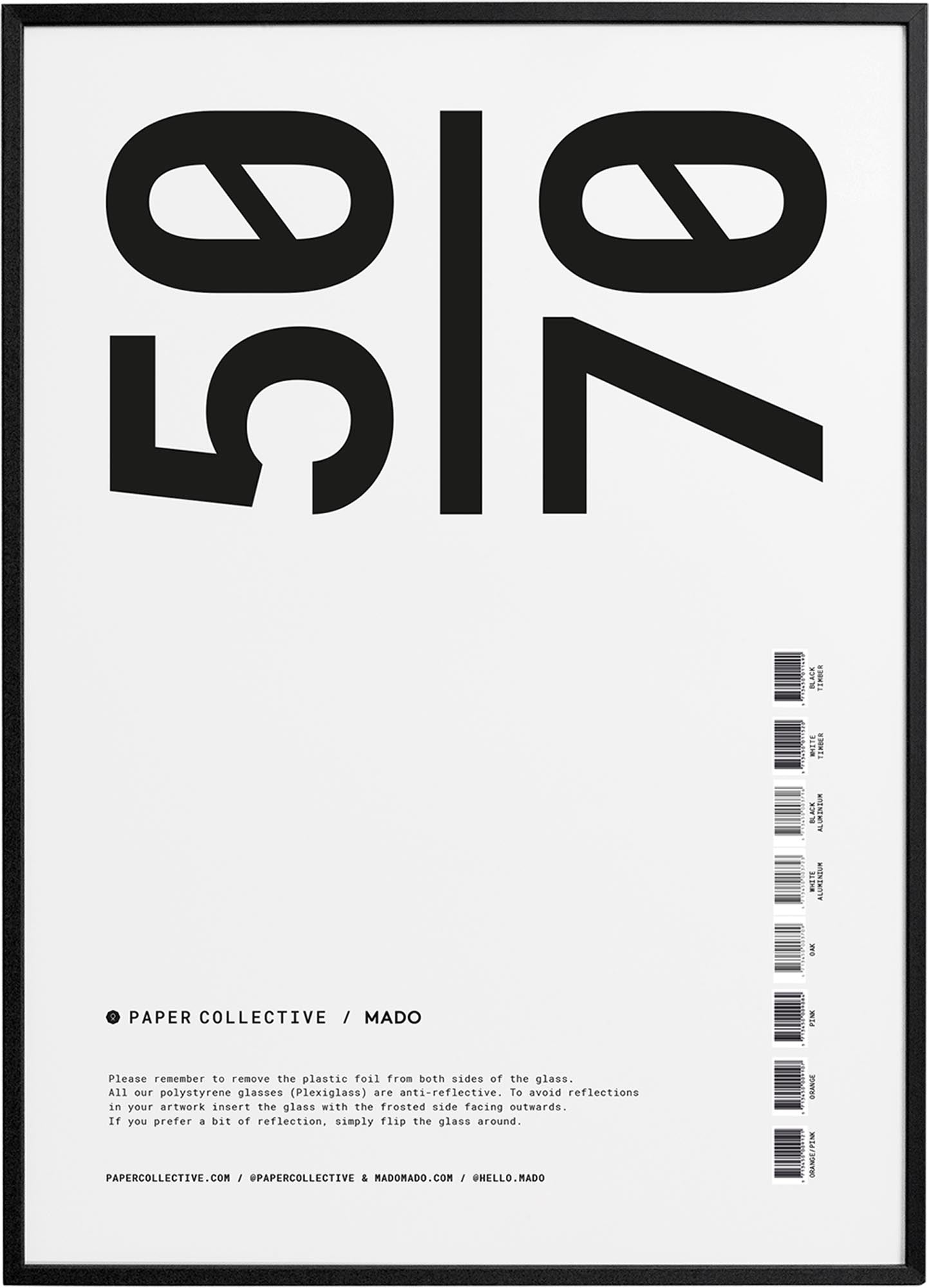 Moderner Kunstdruck im Rahmen von Paper Collective für stilvolle Räume.