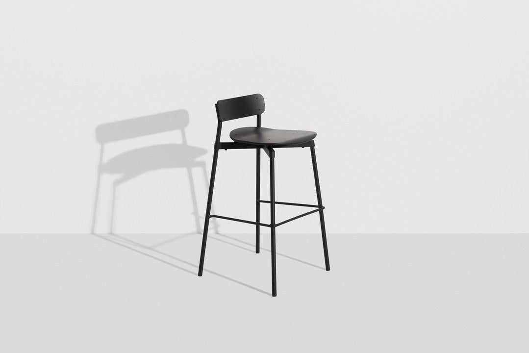 Fromme Wood Barstuhl in Black präsentiert im Onlineshop von KAQTU Design AG. Barhocker ist von Petite Friture