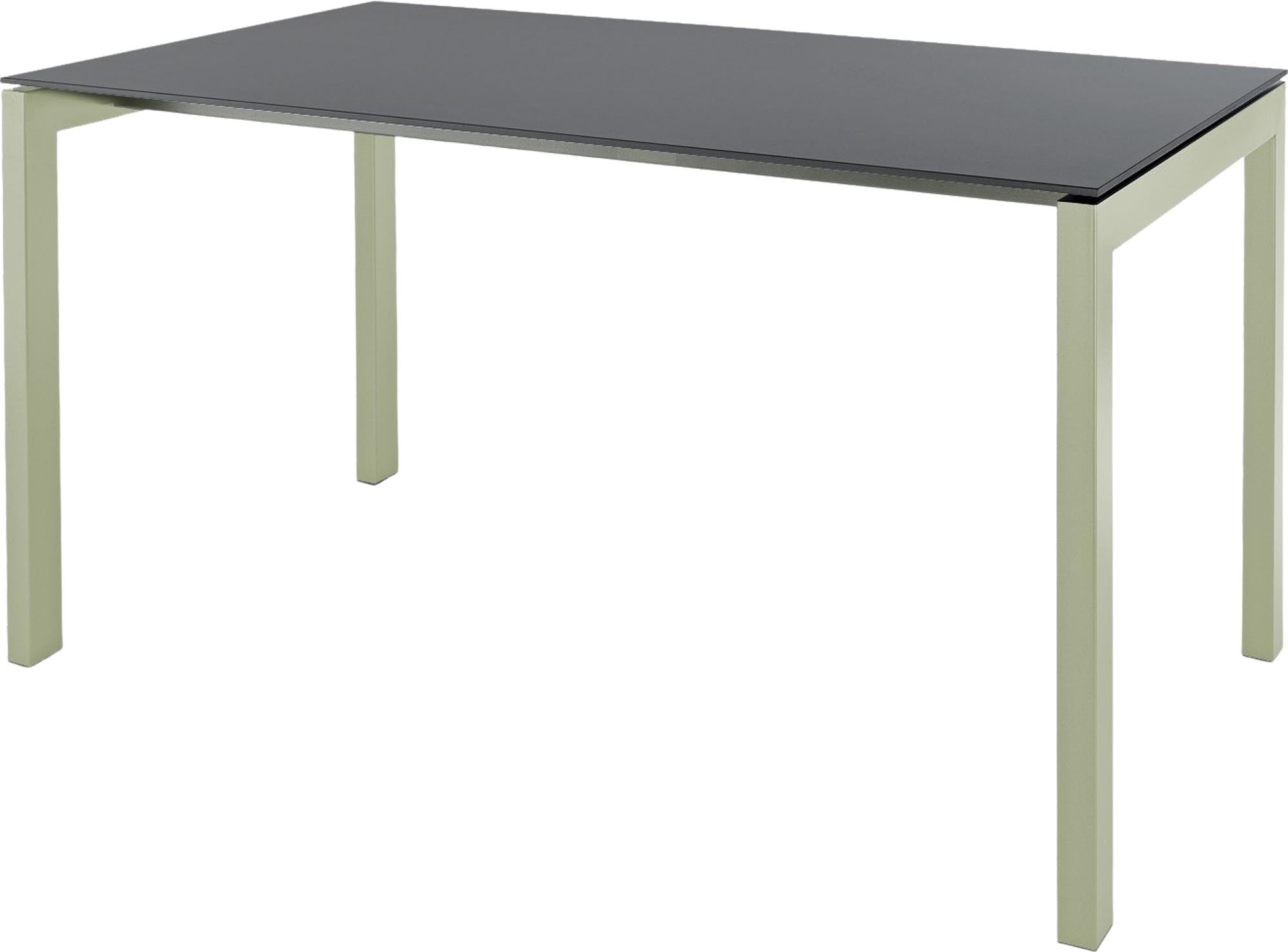 Luzern Glasfaser-Gartentisch 160x90 in Graphit / Pastellgrün präsentiert im Onlineshop von KAQTU Design AG. Gartentisch ist von Schaffner