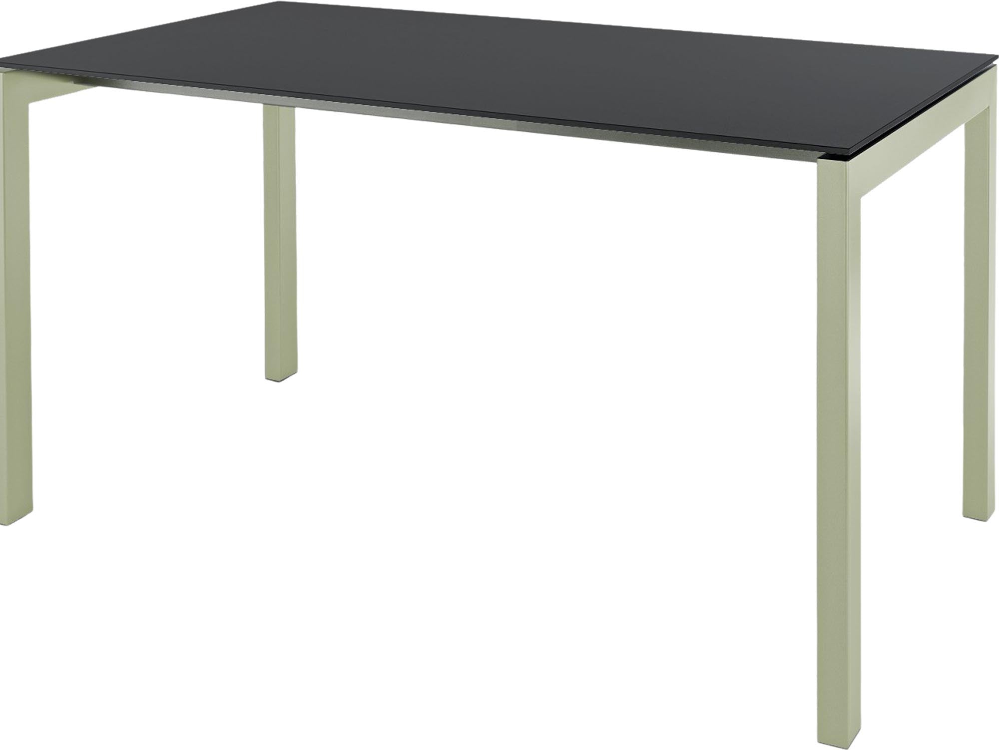 Luzern Glasfaser-Gartentisch 160x90 in Anthrazit / Pastellgrün präsentiert im Onlineshop von KAQTU Design AG. Gartentisch ist von Schaffner