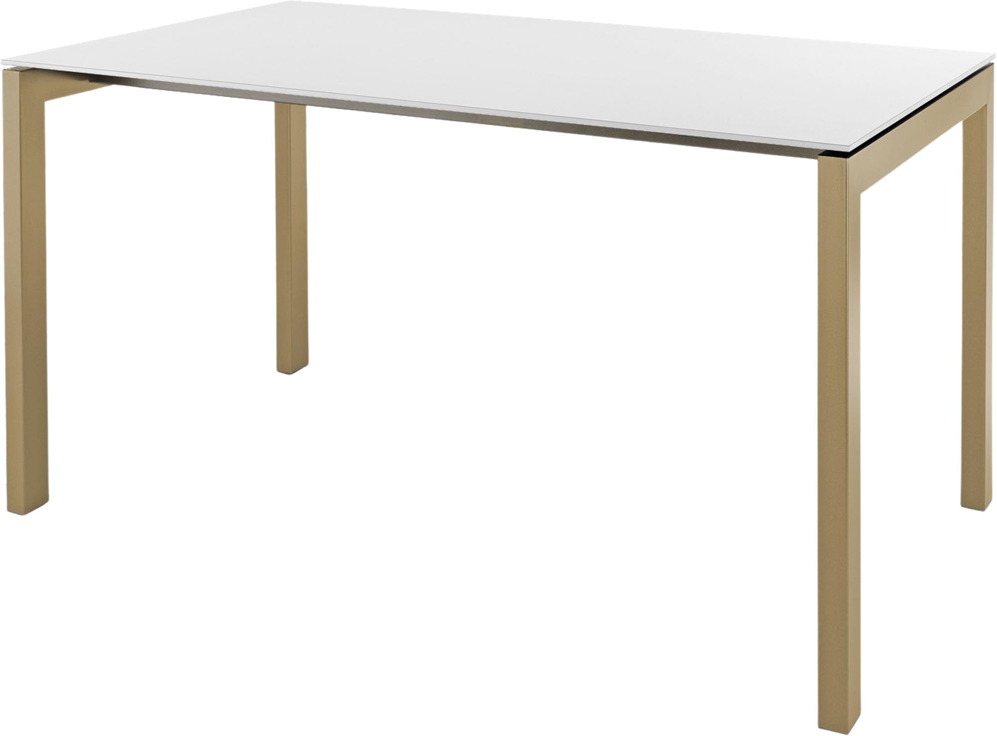 Luzern Glasfaser-Gartentisch 160x90 in Weiss / Pastellbraun präsentiert im Onlineshop von KAQTU Design AG. Gartentisch ist von Schaffner