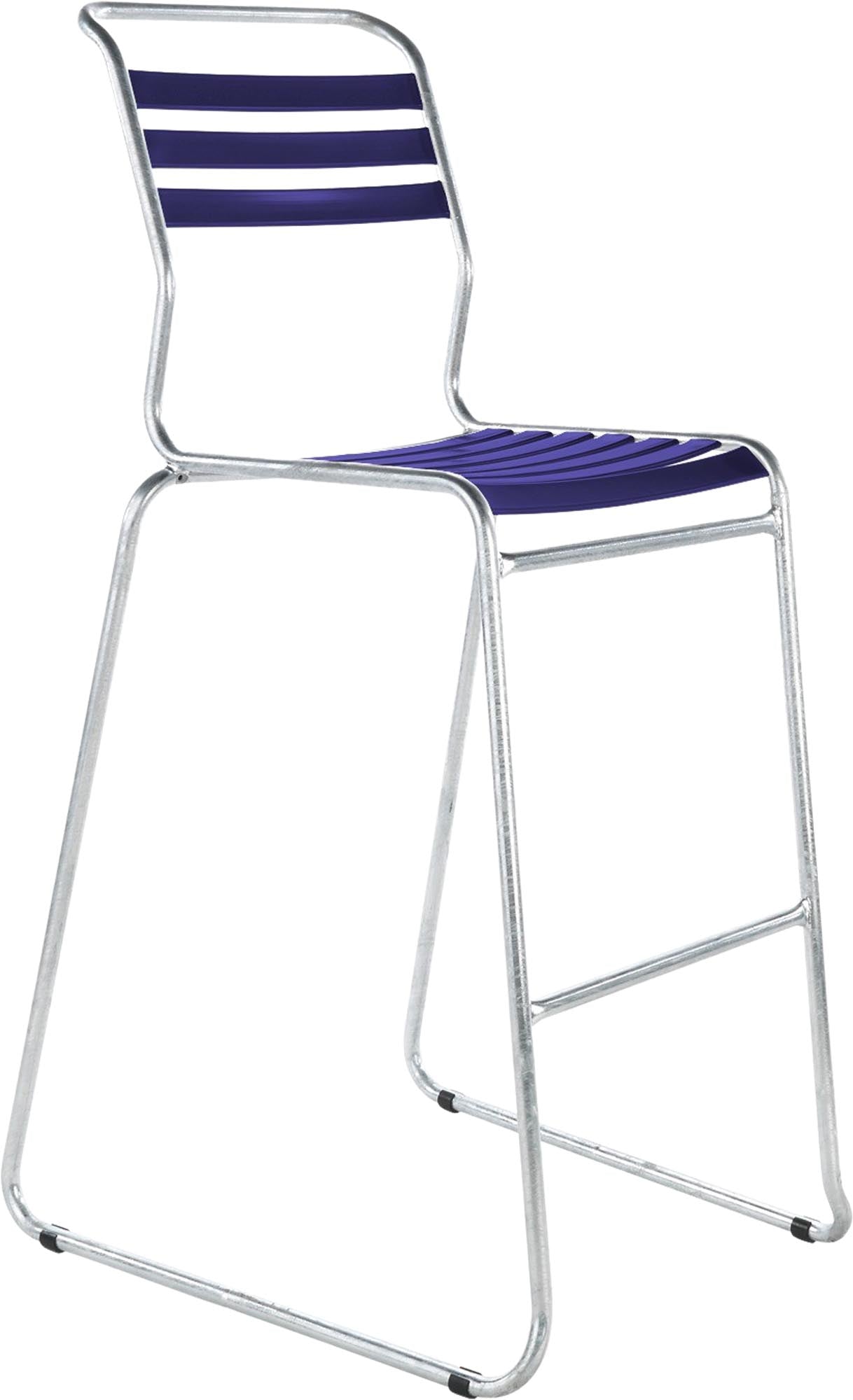 Erleben Sie den Lättli-Barstuhl Säntis von Schaffner – ein eleganter Kufenstuhl, der Komfort und modernes Design für Ihre Außenbereiche vereint.