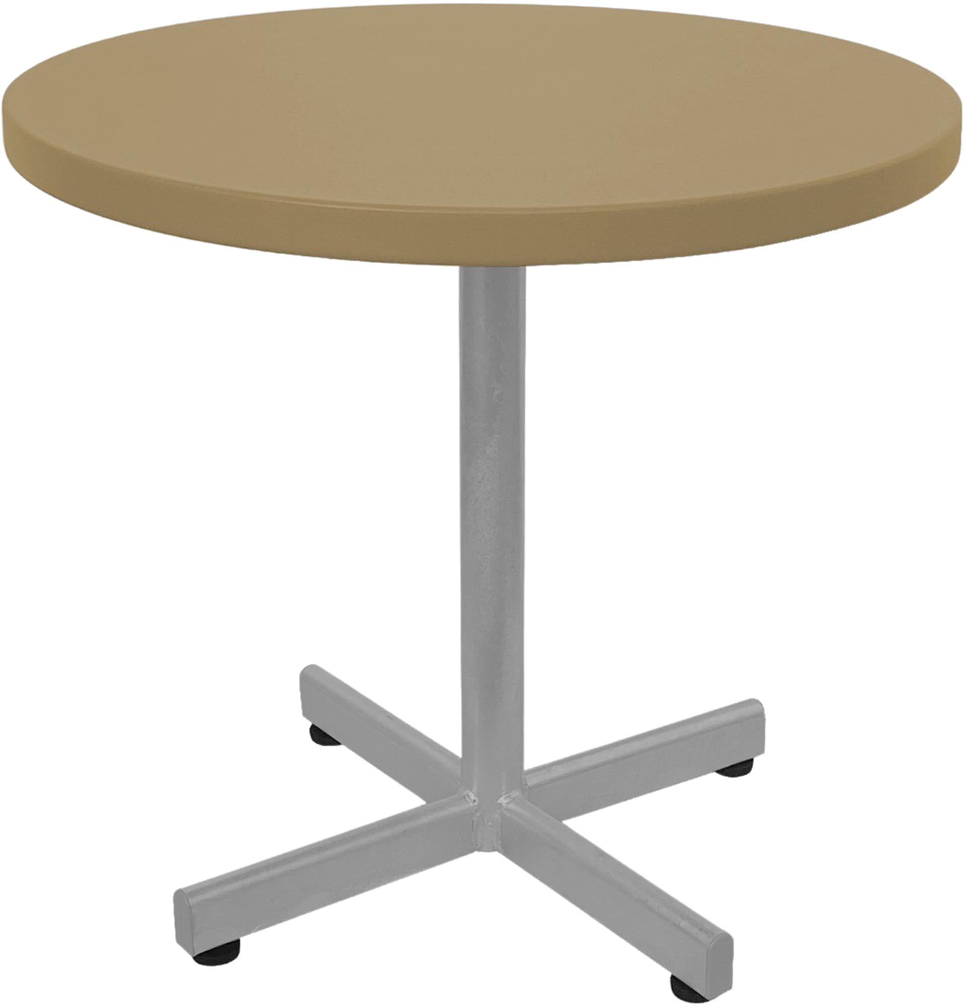 Robuster runder Metalltisch Basic von Schaffner für Outdoor-Genuss.