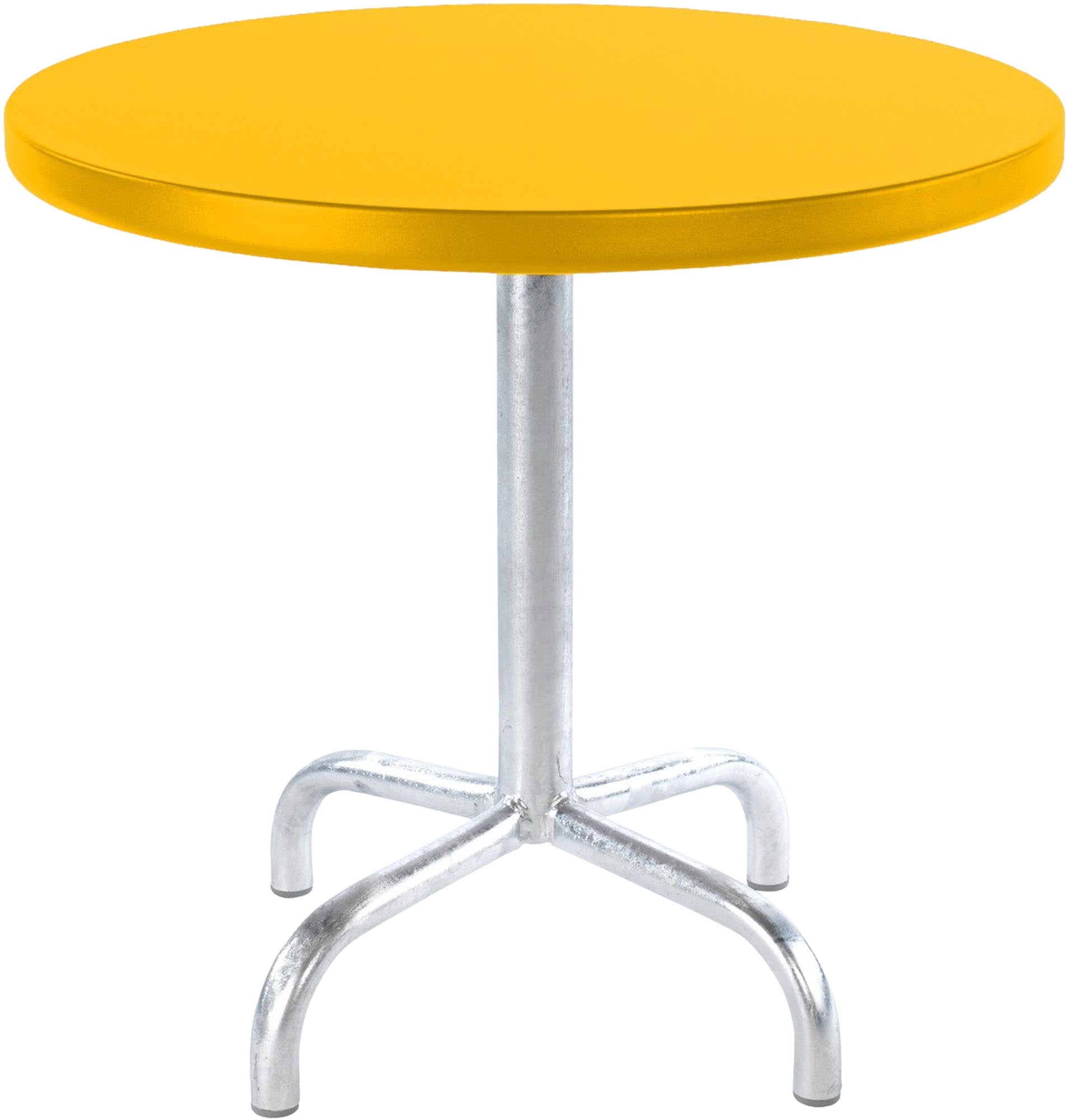 Eleganter Säntis Metall-Beistelltisch für den Außenbereich, Durchmesser 54 cm, perfekt für entspannte Stunden im Freien.