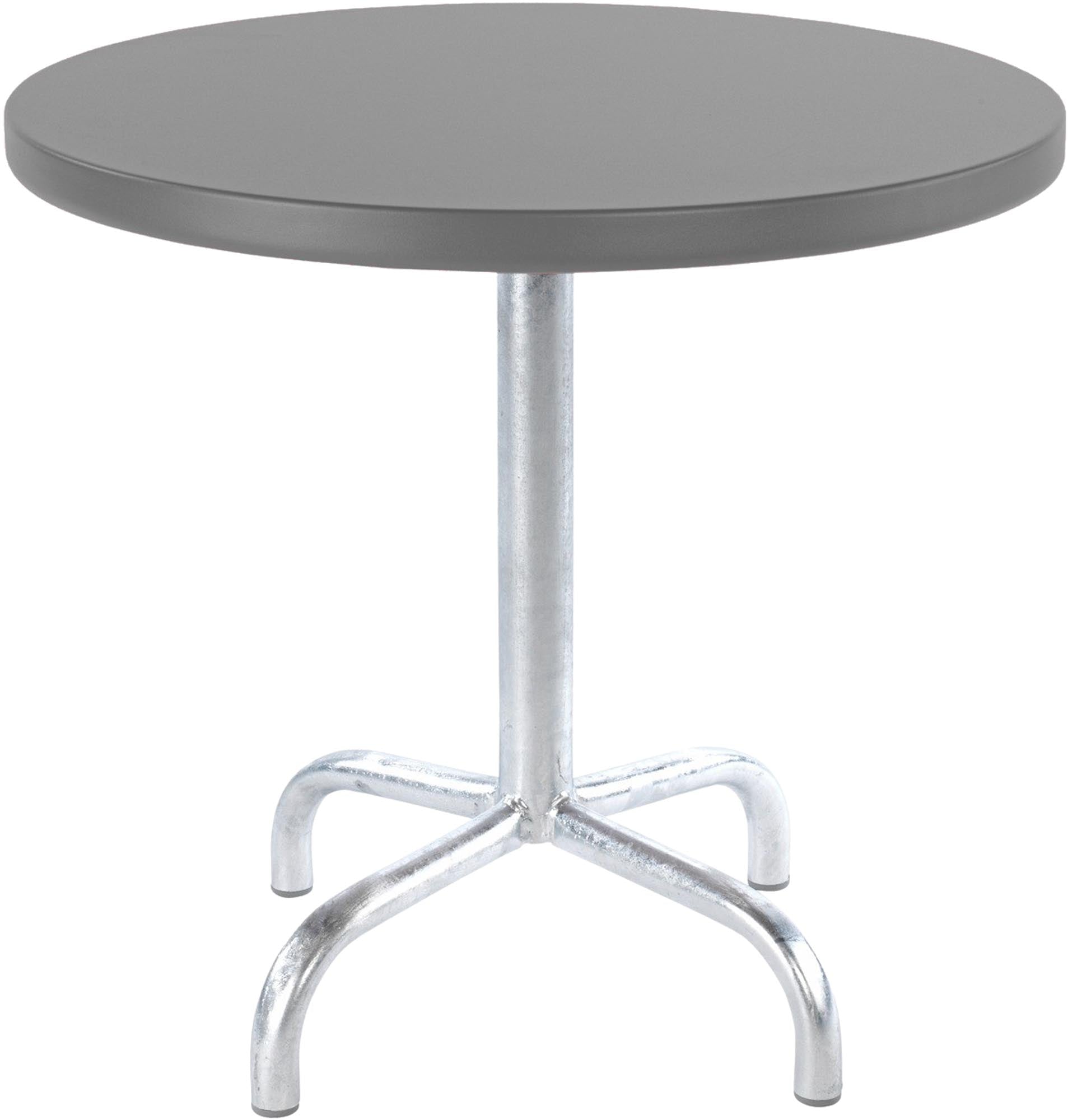 Säntis Metall-Beistelltisch Outdoor ø54 / 50 in Alusilber präsentiert im Onlineshop von KAQTU Design AG. Beistelltisch Outdoor ist von Schaffner