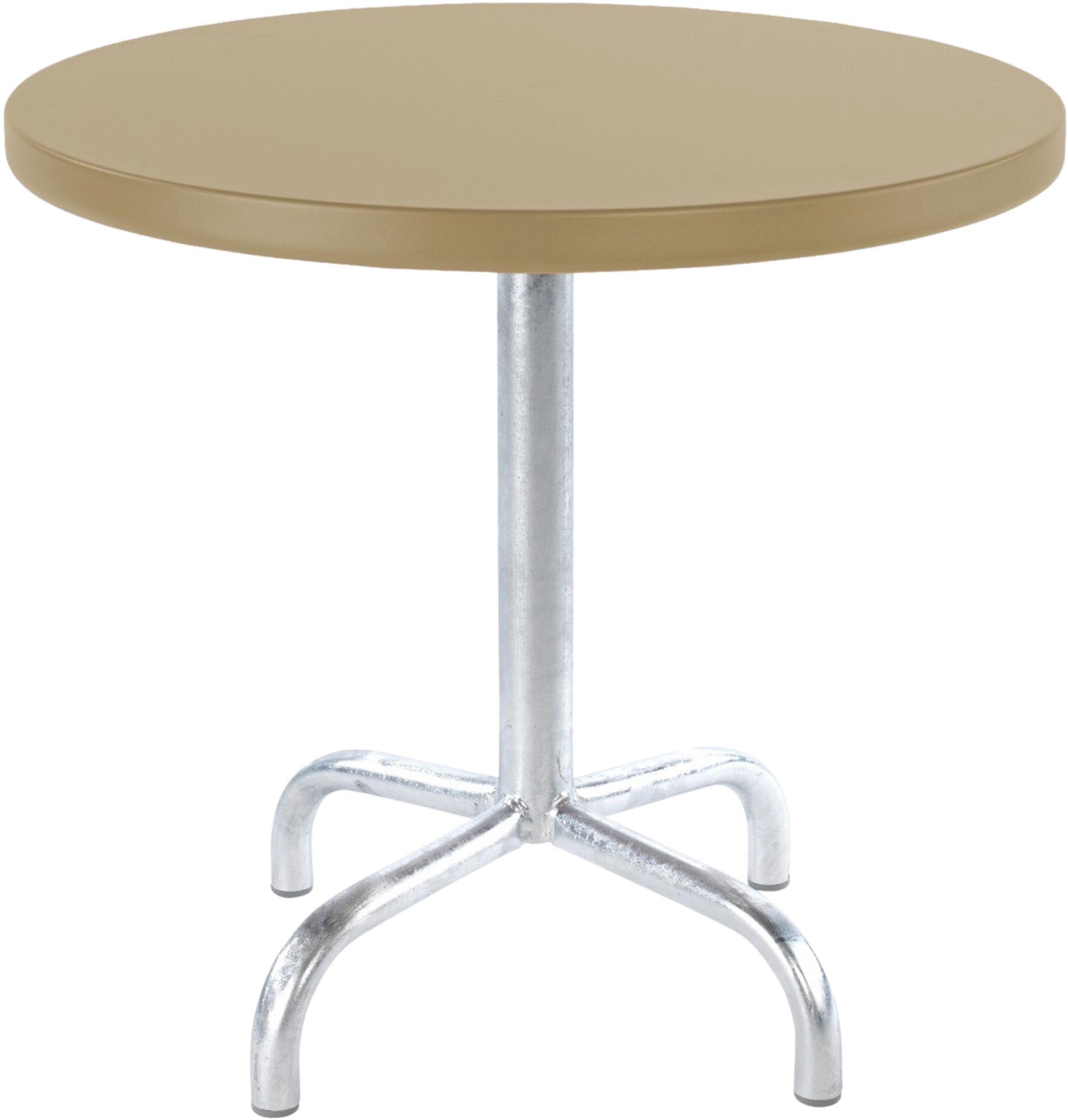 Säntis Metall-Beistelltisch Outdoor ø54 / 50 in Pastellbraun präsentiert im Onlineshop von KAQTU Design AG. Beistelltisch Outdoor ist von Schaffner