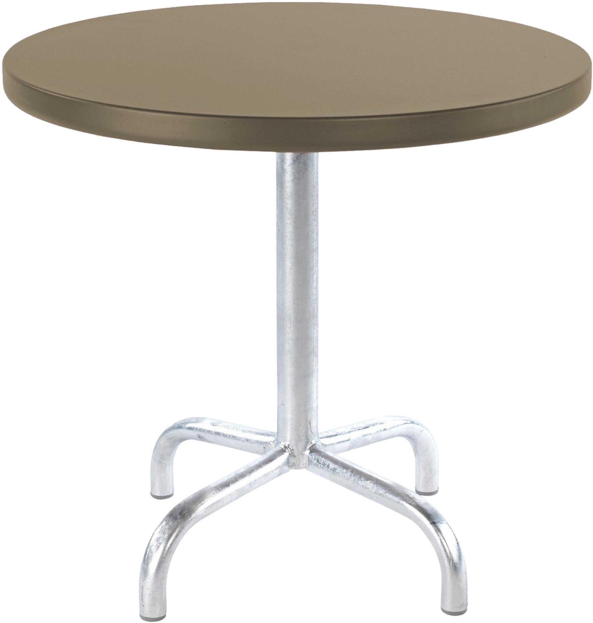 Säntis Metall-Beistelltisch Outdoor ø54 / 50 in Champagner präsentiert im Onlineshop von KAQTU Design AG. Beistelltisch Outdoor ist von Schaffner