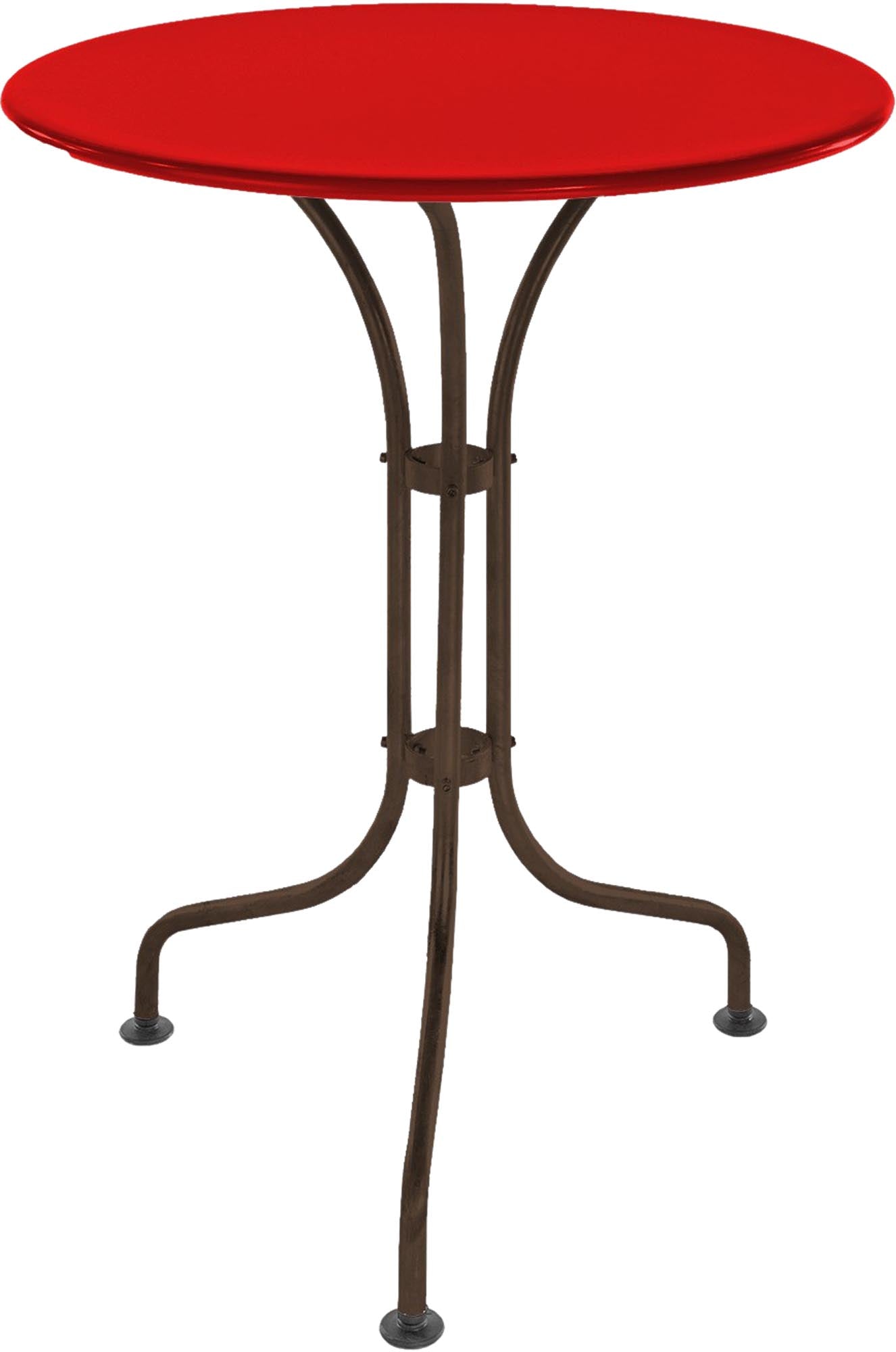 Eleganter Metalltisch St. Moritz ø 60 von Schaffner – ideal für stilvolle Kaffeerunden im Freien. Wetterfest und pflegeleicht.