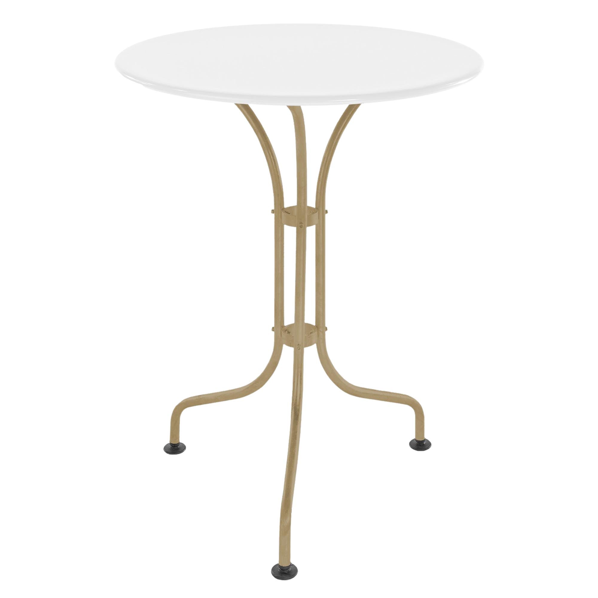 St. Moritz Metall-Gartentisch ø60 von Schaffner: Eleganter, wetterfester Rundtisch aus langlebigem Stahl, perfekt für kleine Außenbereiche und Gastronomie. Schweizer Qualität.