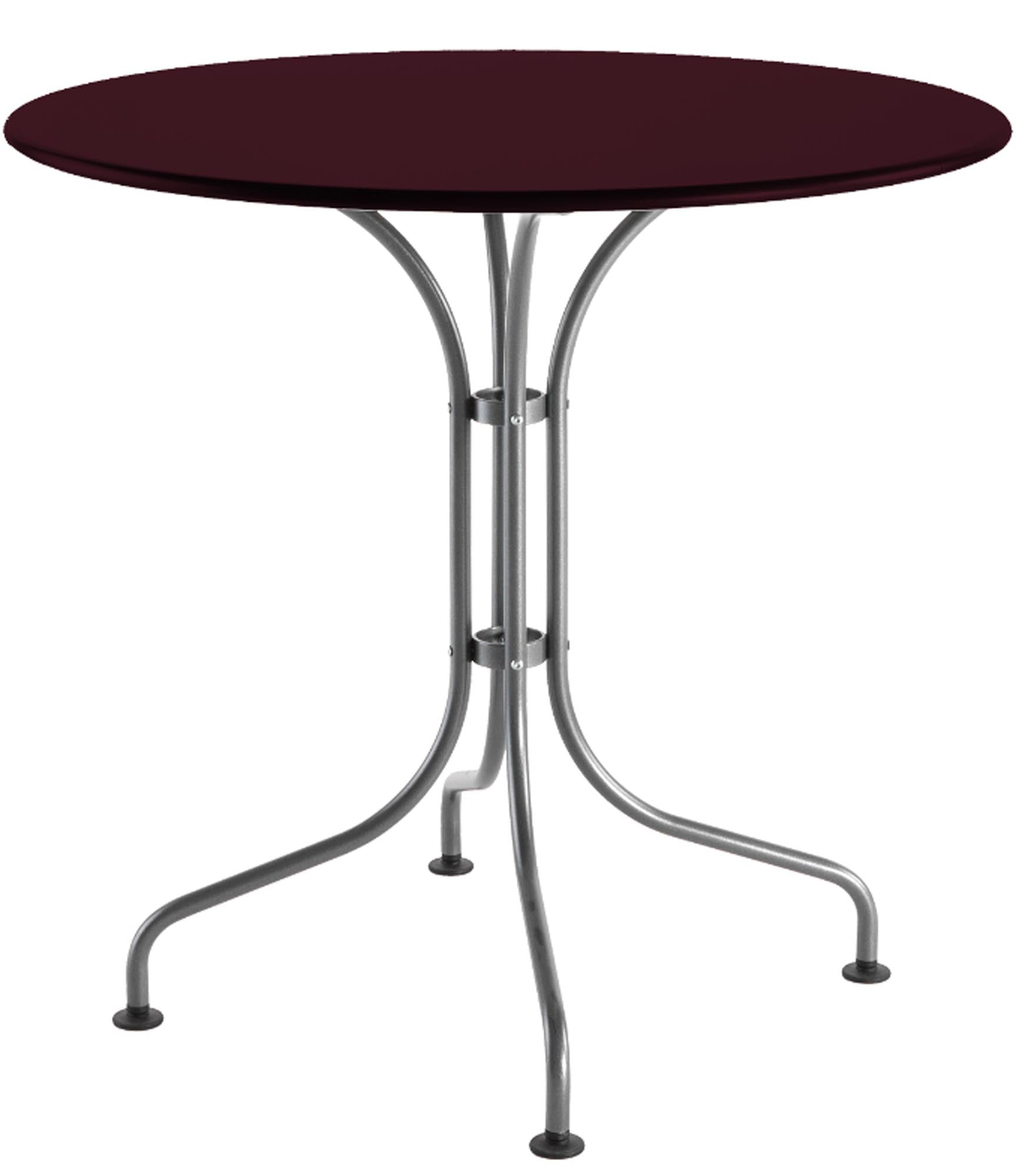 Moderner Metalltisch St. Moritz ø 80 von Schaffner – ideal für gemütliche Terrassen und Balkone, vereint Funktionalität und Design.