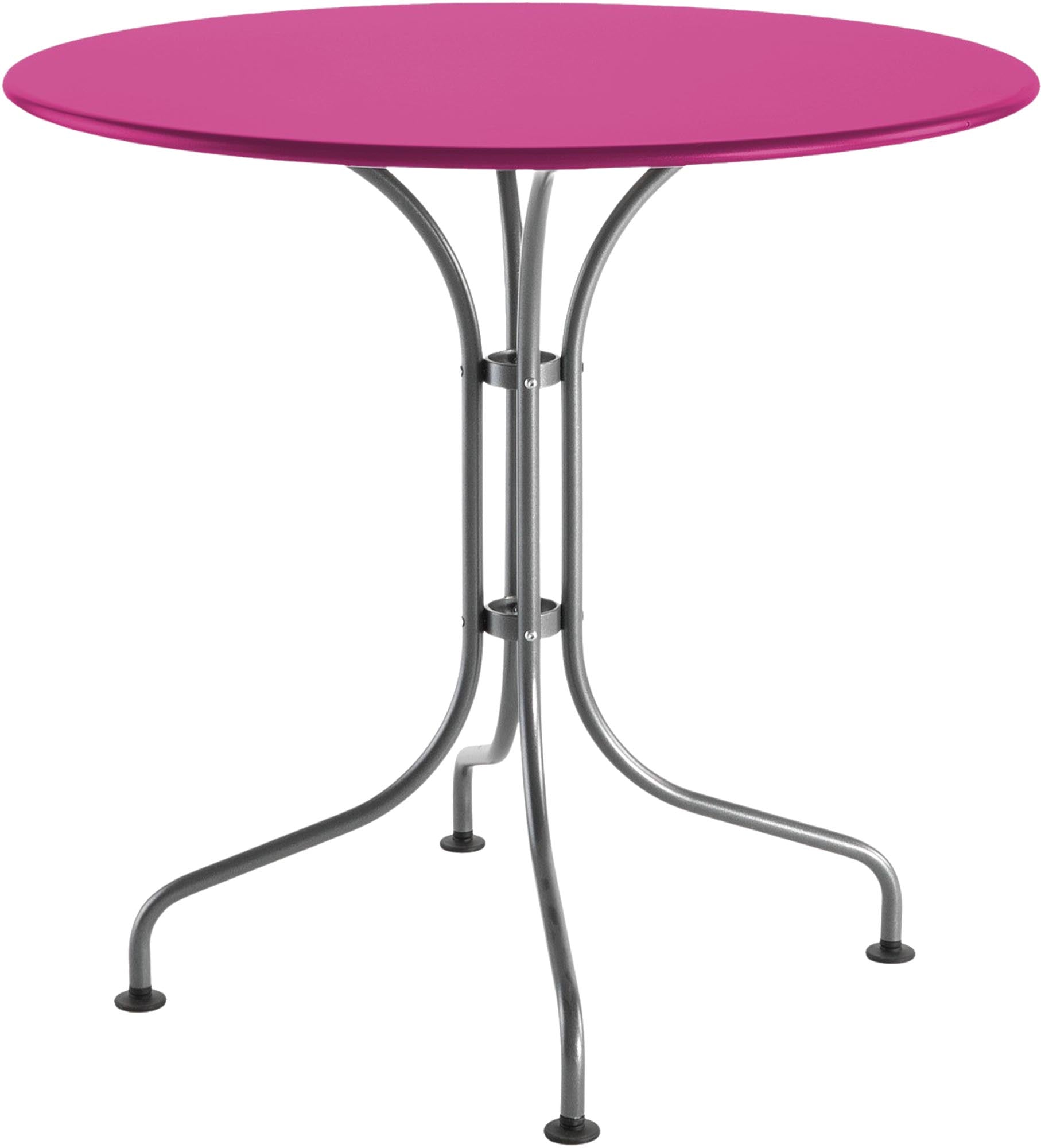 Entdecken Sie den Metalltisch St. Moritz ø 90 von Schaffner – der perfekte Tisch für Ihren Garten, robust, elegant und wetterbeständig.