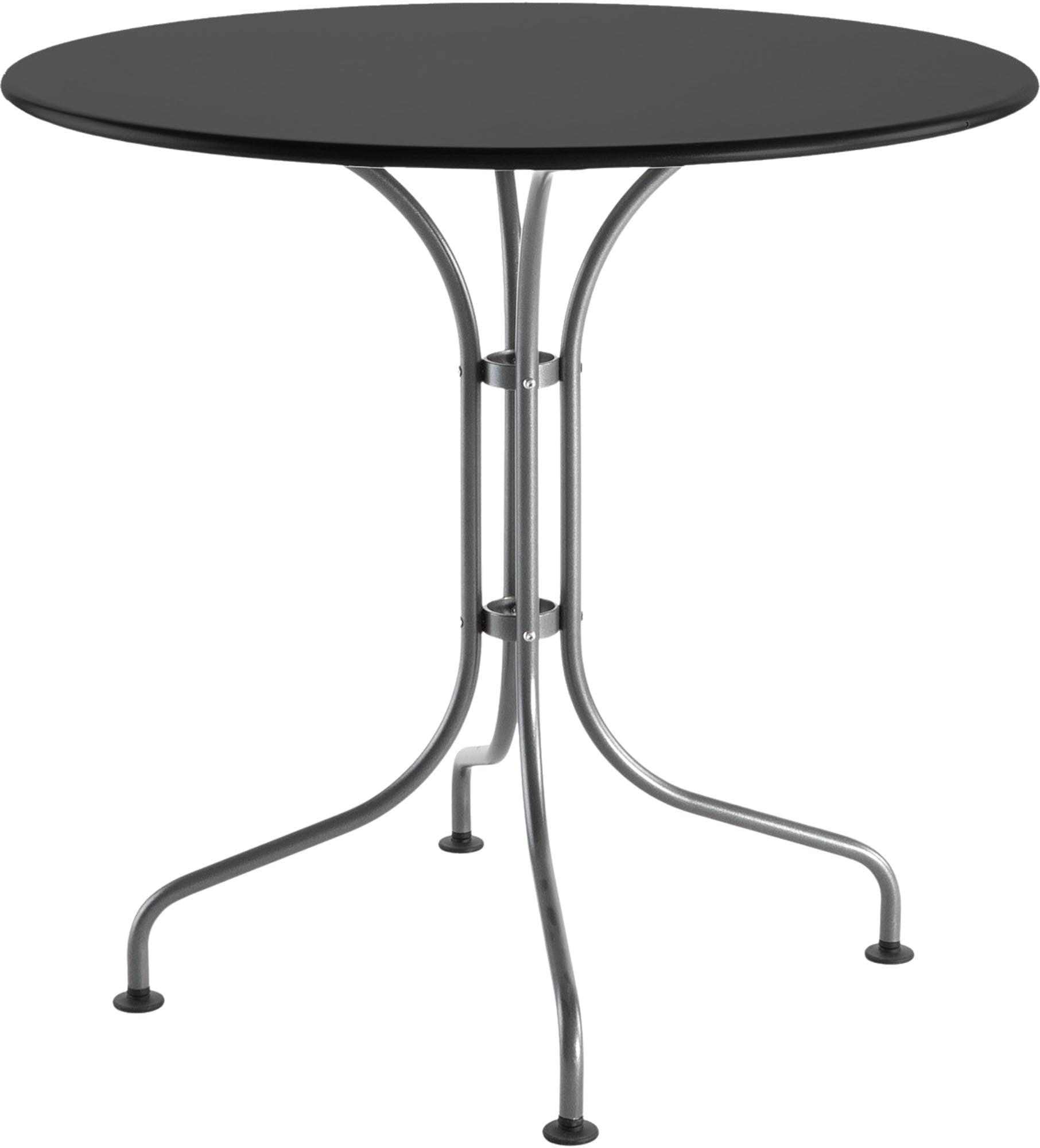 St. Moritz Metall-Gartentisch ø90 – Robuster, wetterfester Rundtisch aus Stahl mit zeitlosem Design, ideal für kleine Außenbereiche, Gärten und Cafés.