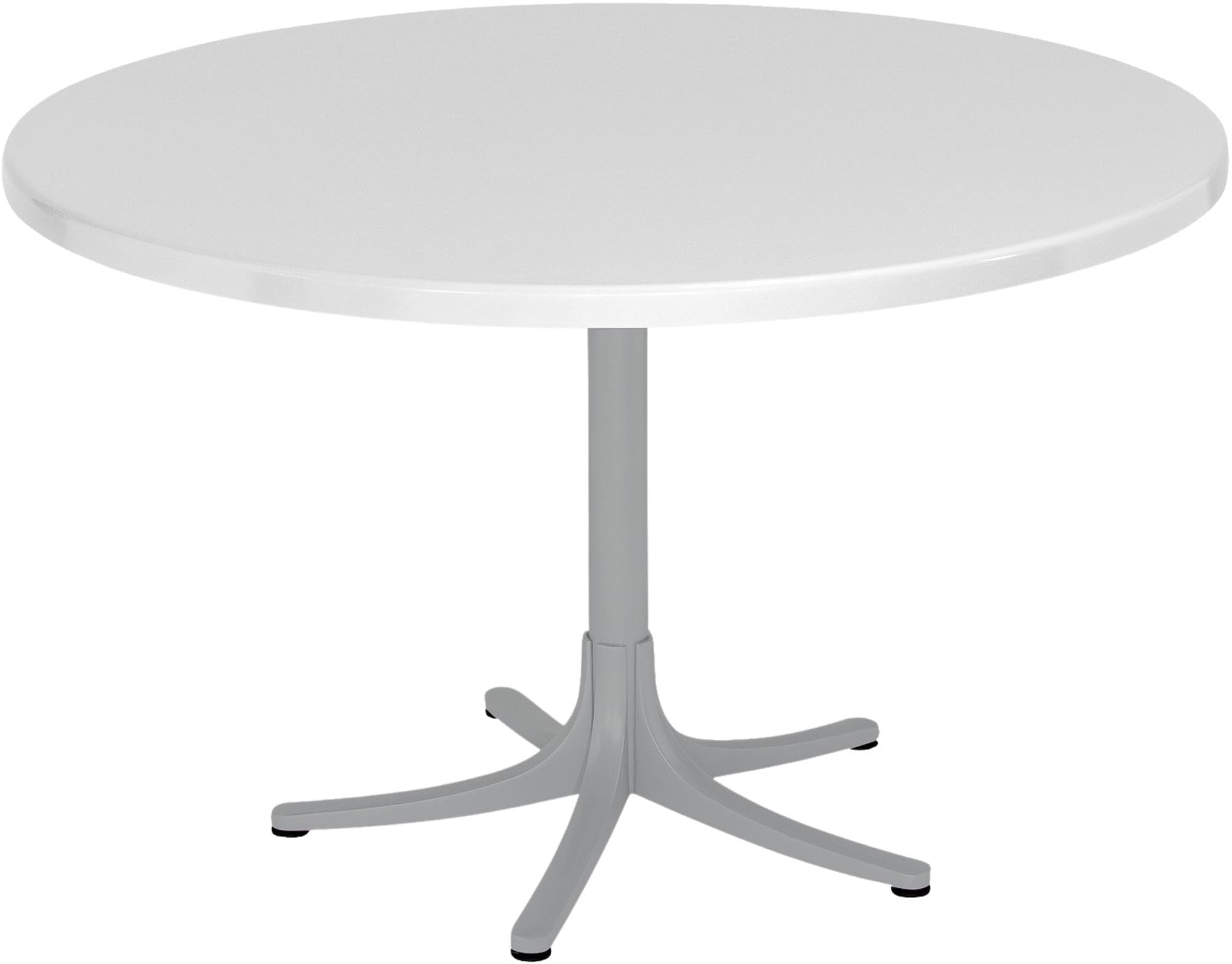 Entdecken Sie den langlebigen Fiberglastisch Schaffhausen ⌀ 100 – wetterfest, stilvoll, Schweizer Qualität, UV- & hitzebeständig, ideal für Garten, Balkon und Terrasse.