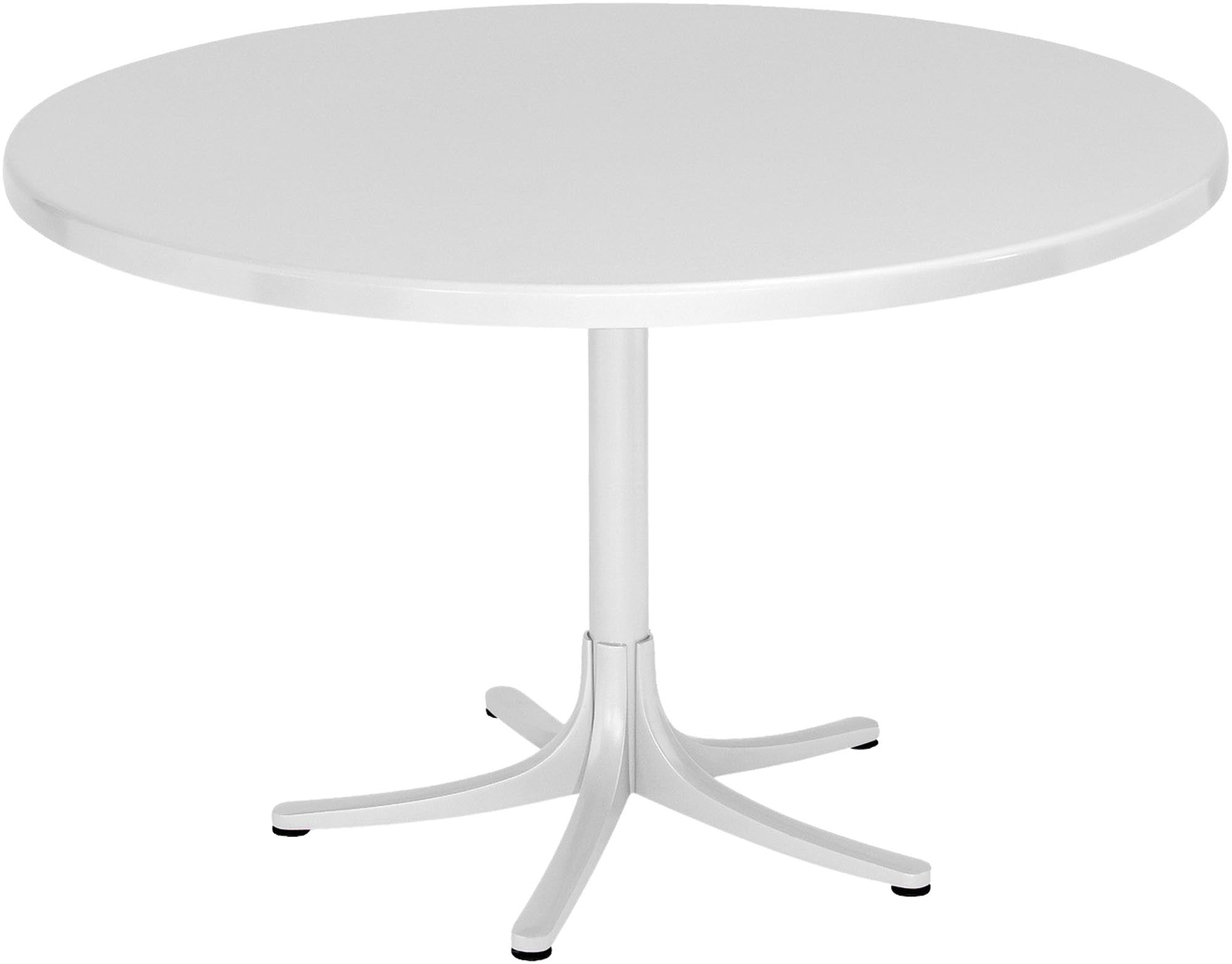 Fiberglastisch Schaffhausen ⌀ 100 – wetterfester, langlebiger Garten- und Terrassentisch aus Schweizer Glasfaser, modernes Design, UV- & hitzebeständig.