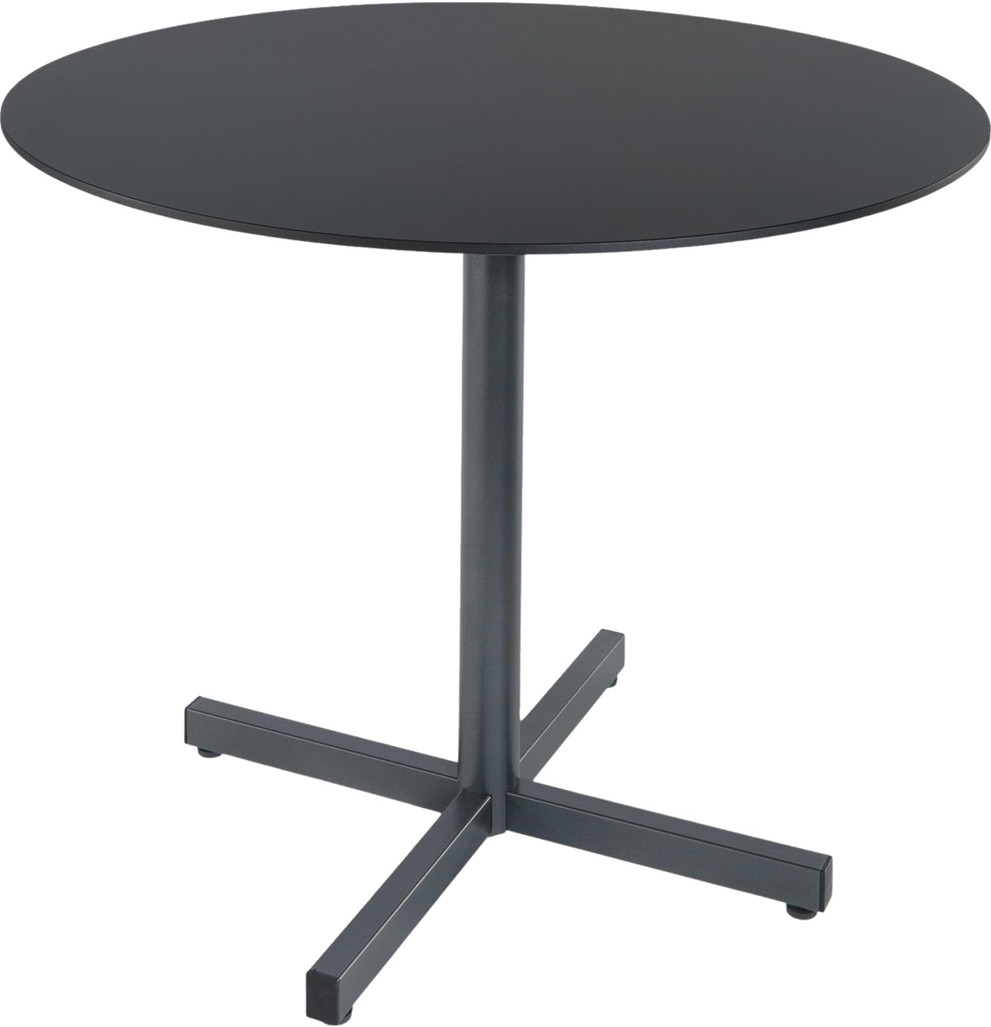 Der runde Tisch Basel von Schaffner vereint modernes Design und Funktionalität – perfekt für gesellige Abende im Freien.