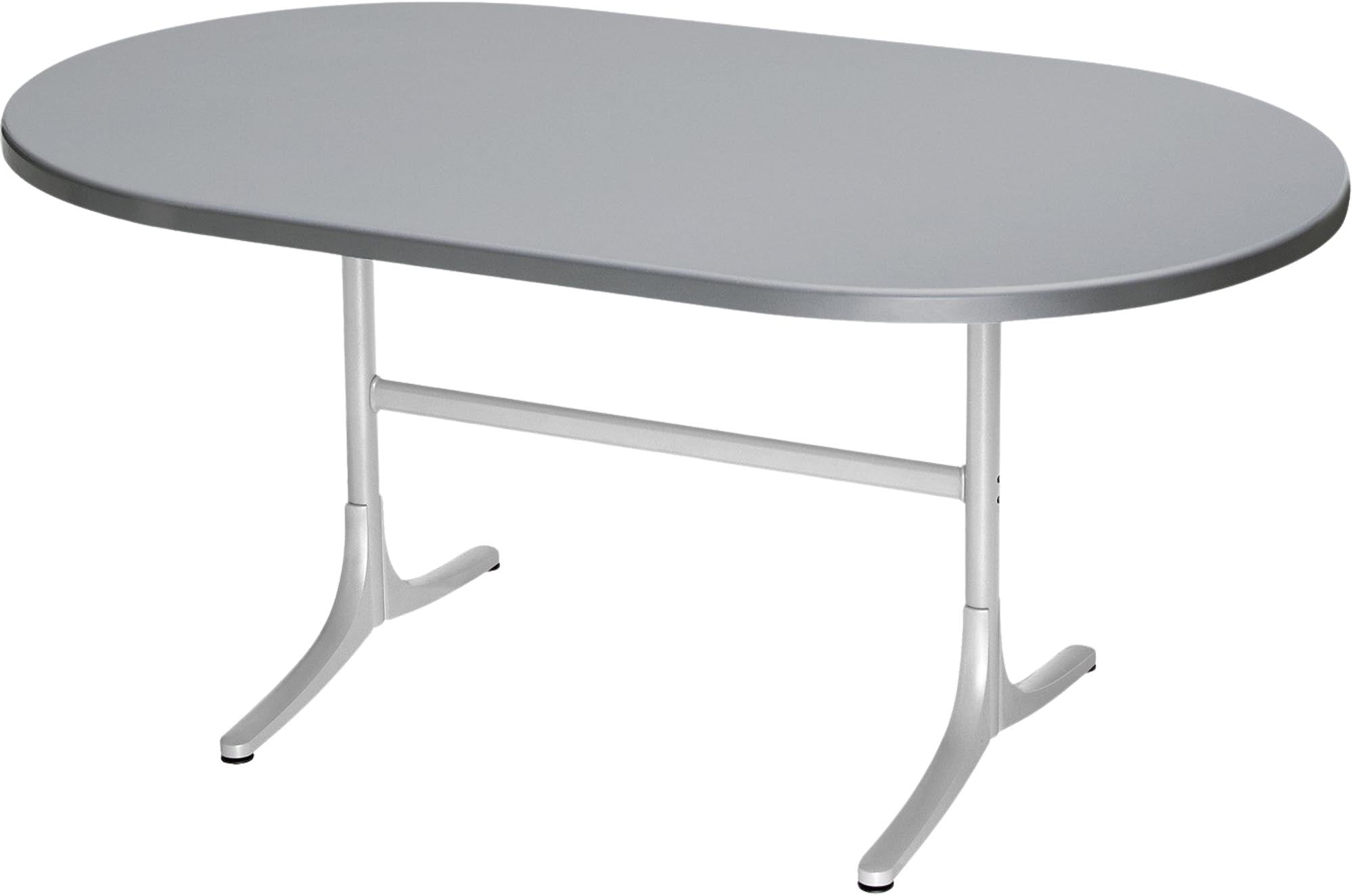 Eleganter, wetterfester Glasfaser-Gartentisch 160x95 cm oval, klappbar, robust, pflegeleicht und stilvoll – perfekt für Garten, Terrasse und Balkon.