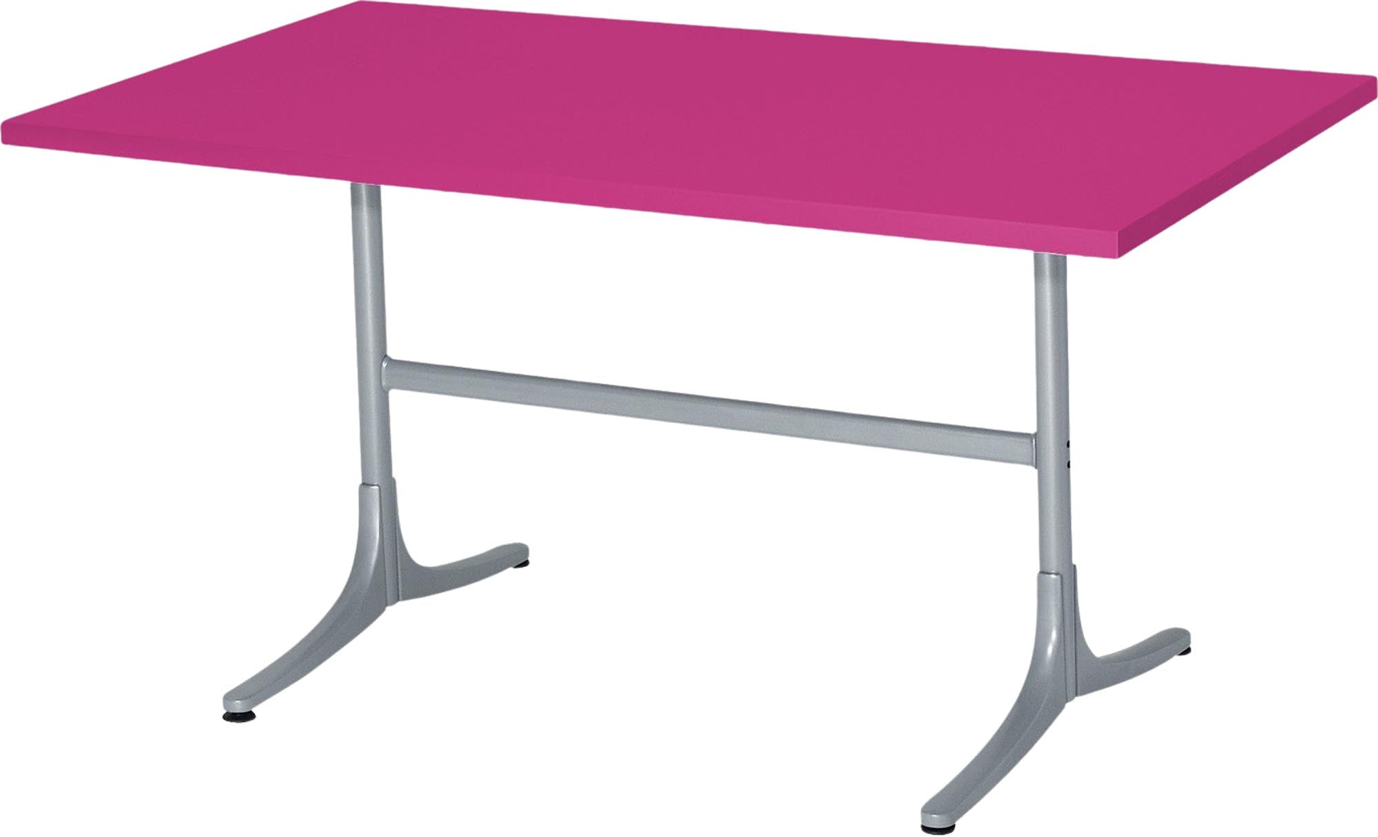 Entdecke den langlebigen Metalltisch Arbon 117 x 70 von Schaffner – ideal für flexible Wohnlösungen und maximale Beinfreiheit.