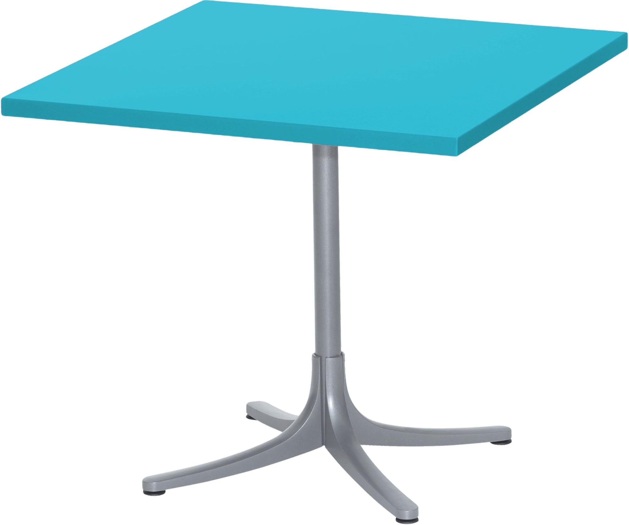 Entdecke den langlebigen Metalltisch Arbon 70 x 70 cm von Schaffner – ideal für Beinfreiheit und flexible Nutzung im Innen- und Außenbereich.