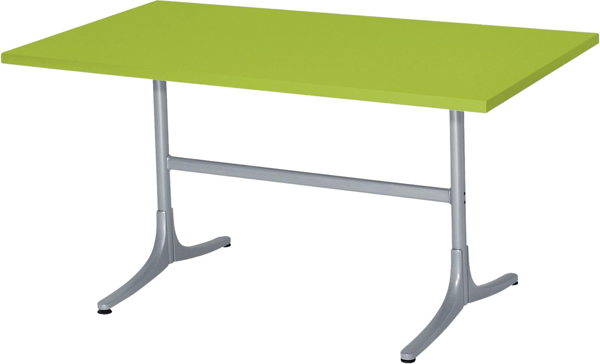 Entdecken Sie den langlebigen Metalltisch Arbon 140 x 80 von Schaffner – ideal für Beinfreiheit und vielseitige Einsatzmöglichkeiten.