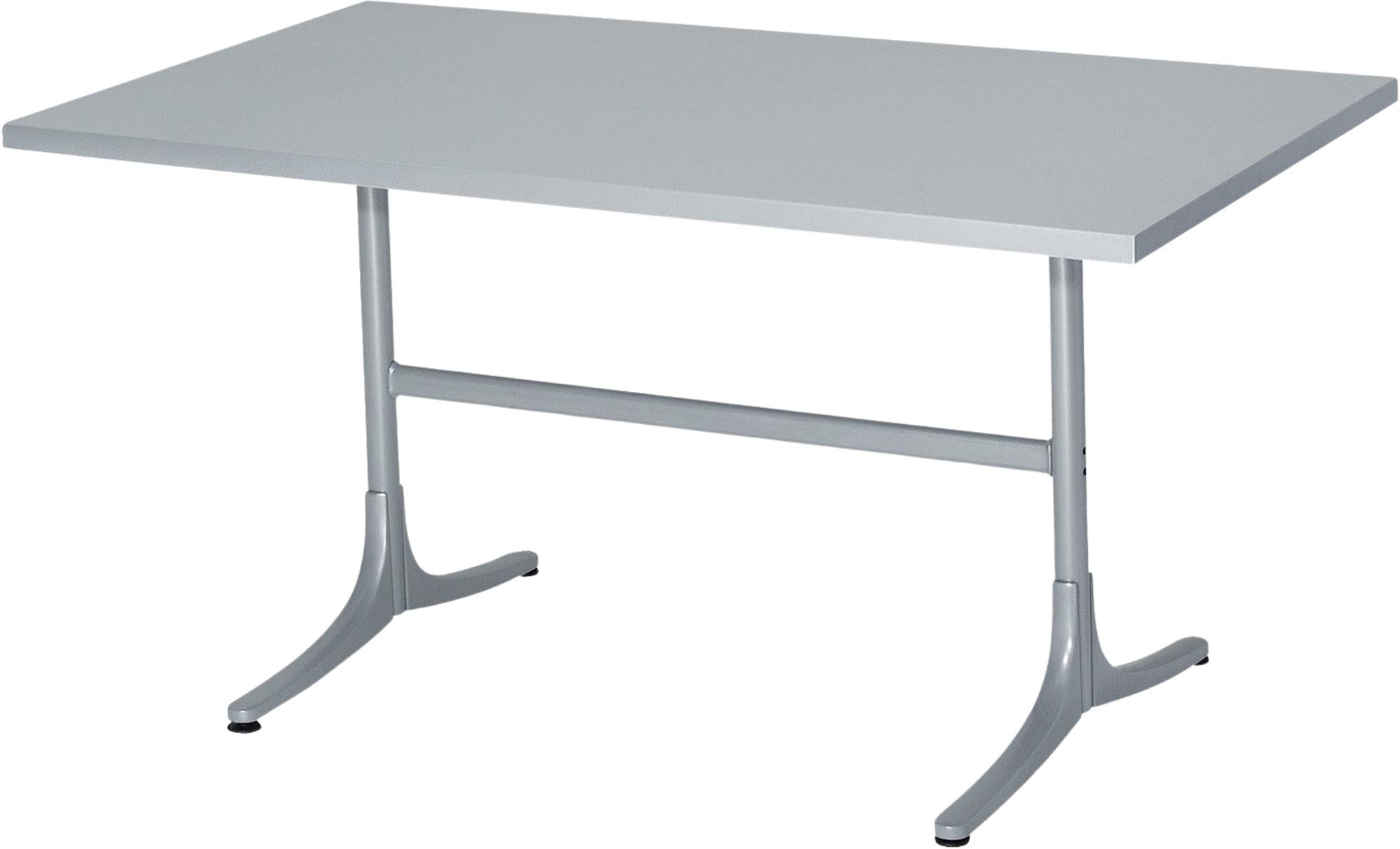 Robuster Metalltisch Arbon 140x80 von Schaffner für Outdoor-Bereiche.