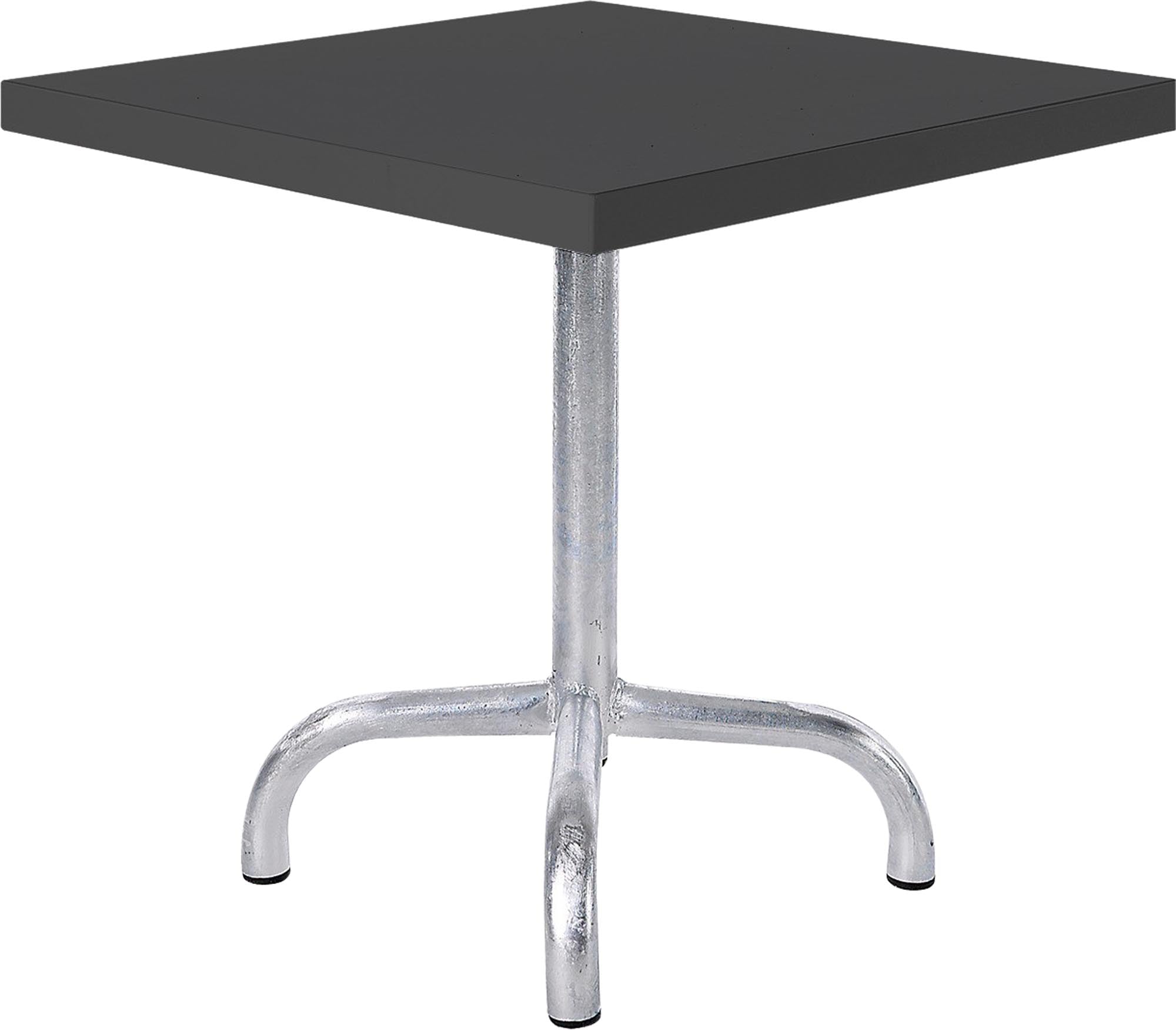 Robuster Säntis Metall-Beistelltisch 50x50 cm für den Außenbereich, wetterfest, pflegeleicht, stabil mit Bodenausgleich, ideal für Garten, Balkon und Terrasse.