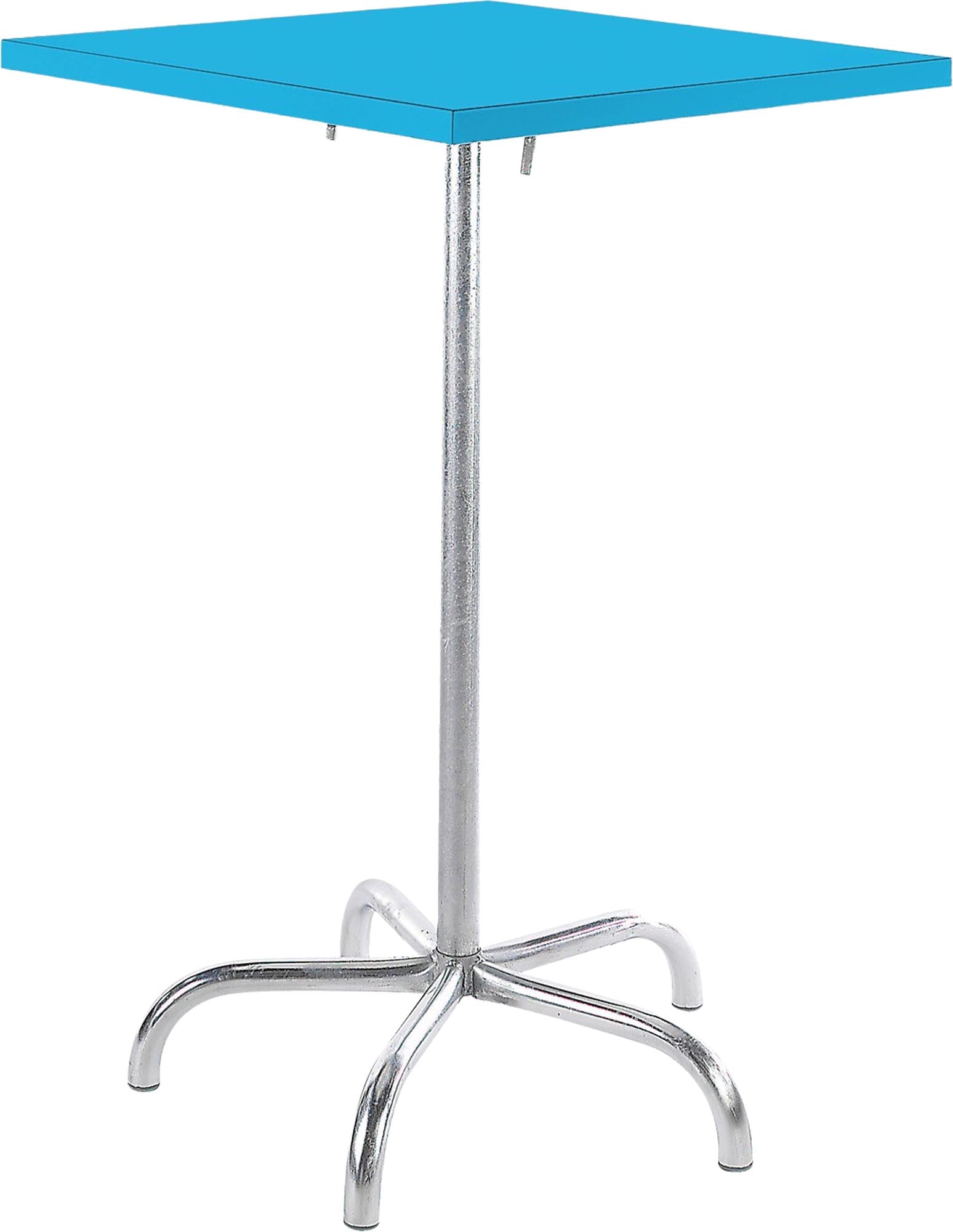 Entdecken Sie den eleganten Stehtisch Säntis von Schaffner – ideal für Gartenpartys und Events im Freien.