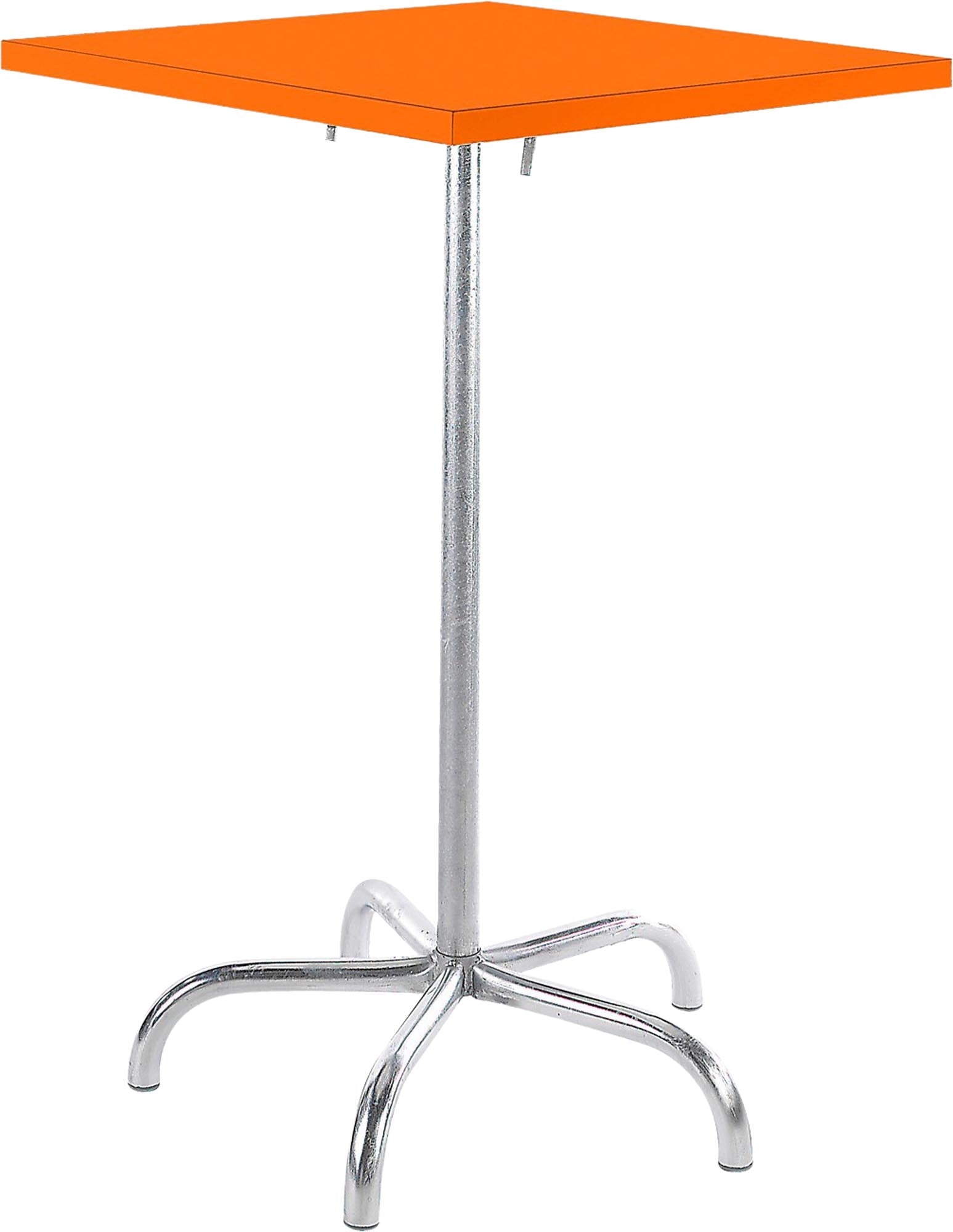 Säntis Metall-Stehtisch Outdoor 80x80 /110 klappbar in Orange / Feuerverzinkt präsentiert im Onlineshop von KAQTU Design AG. Hochtisch Outdoor ist von Schaffner