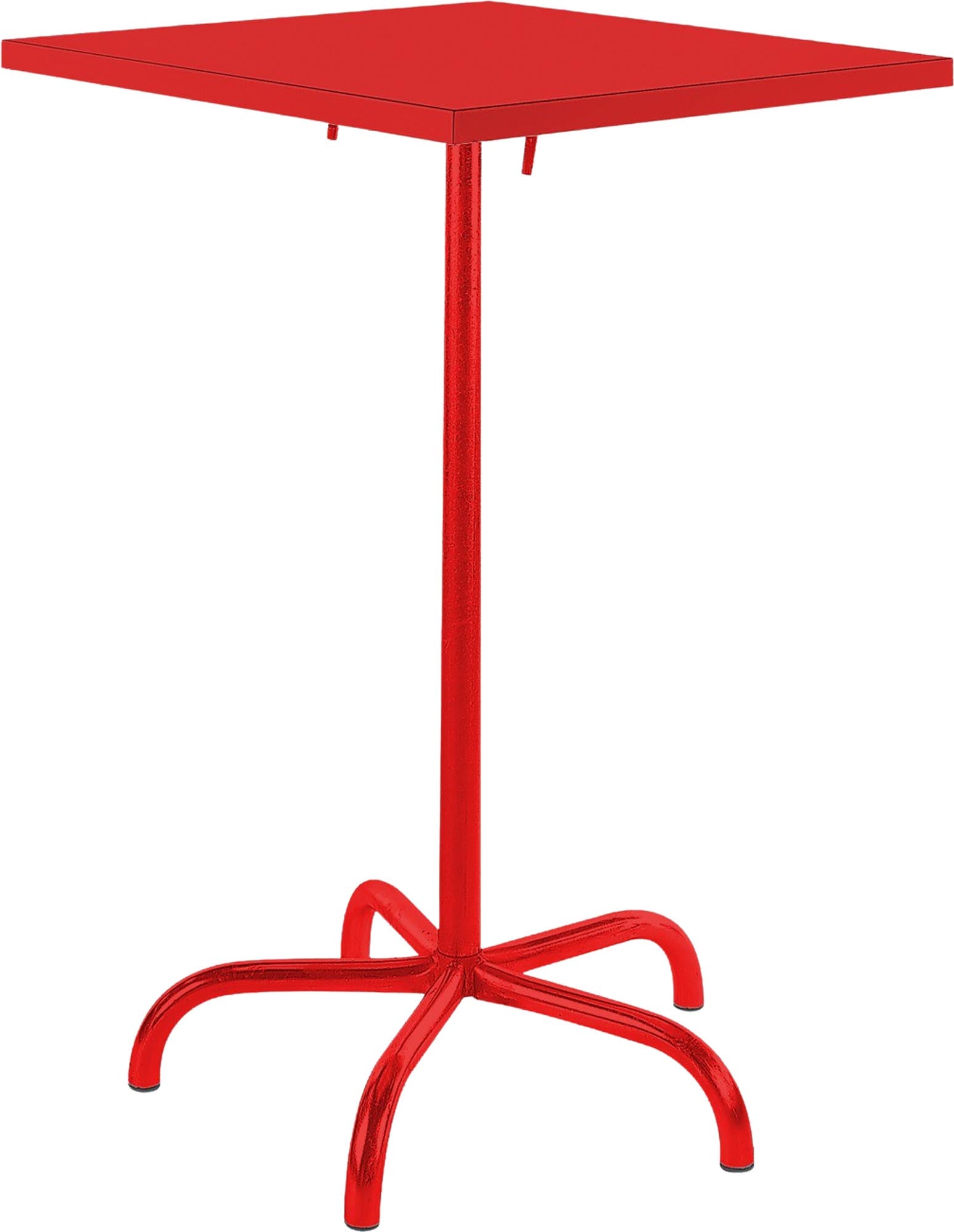 Hochwertiger, wetterfester Säntis Metall-Stehtisch Outdoor 80x80/110 von Schaffner, klappbar und robust – perfekt für stilvolle, langlebige Garten- und Außenbereiche.
