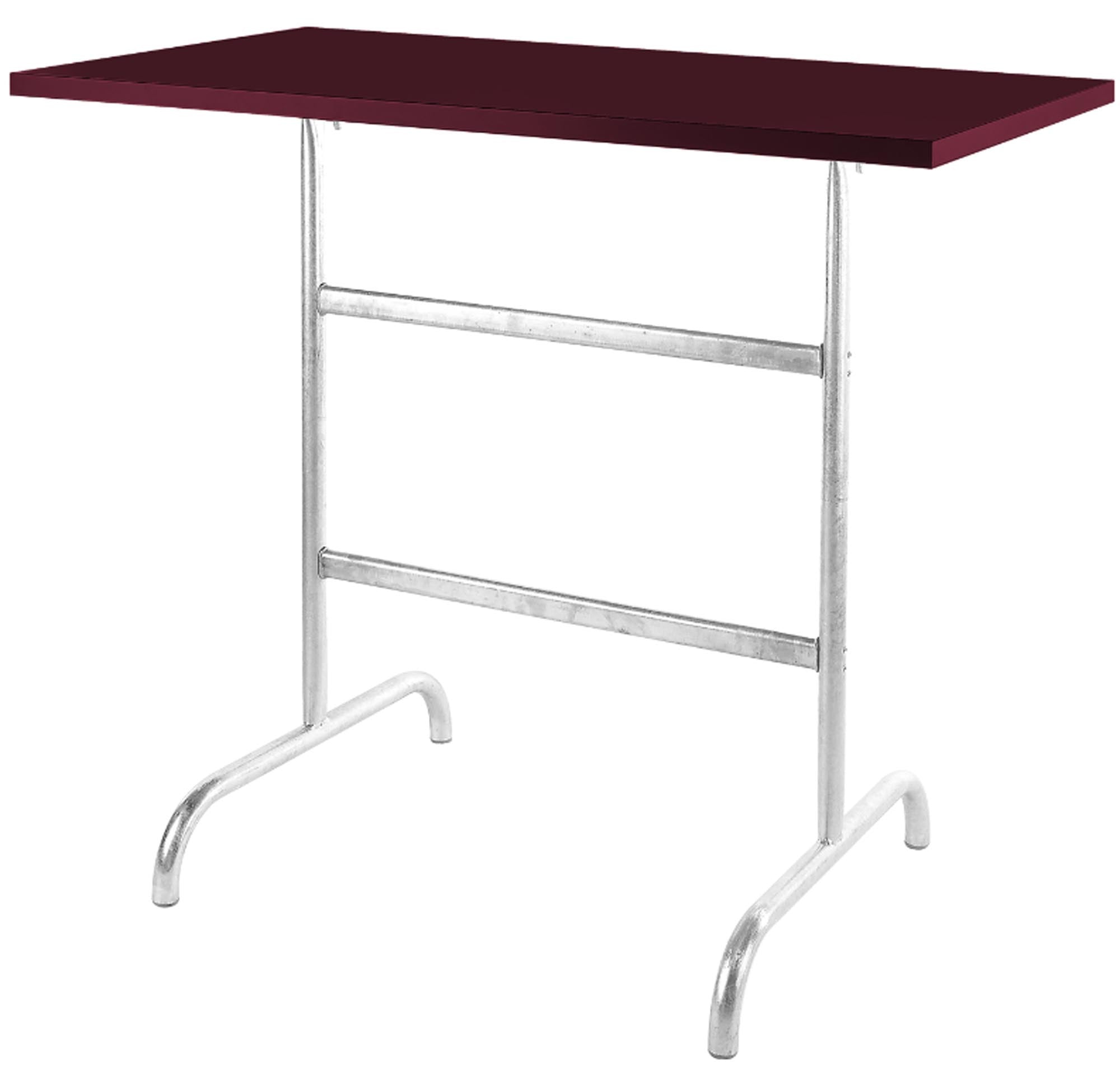 Säntis Metall-Stehtisch Outdoor 130x70 /110 klappbar in Bordeaux / Feuerverzinkt präsentiert im Onlineshop von KAQTU Design AG. Hochtisch Outdoor ist von Schaffner