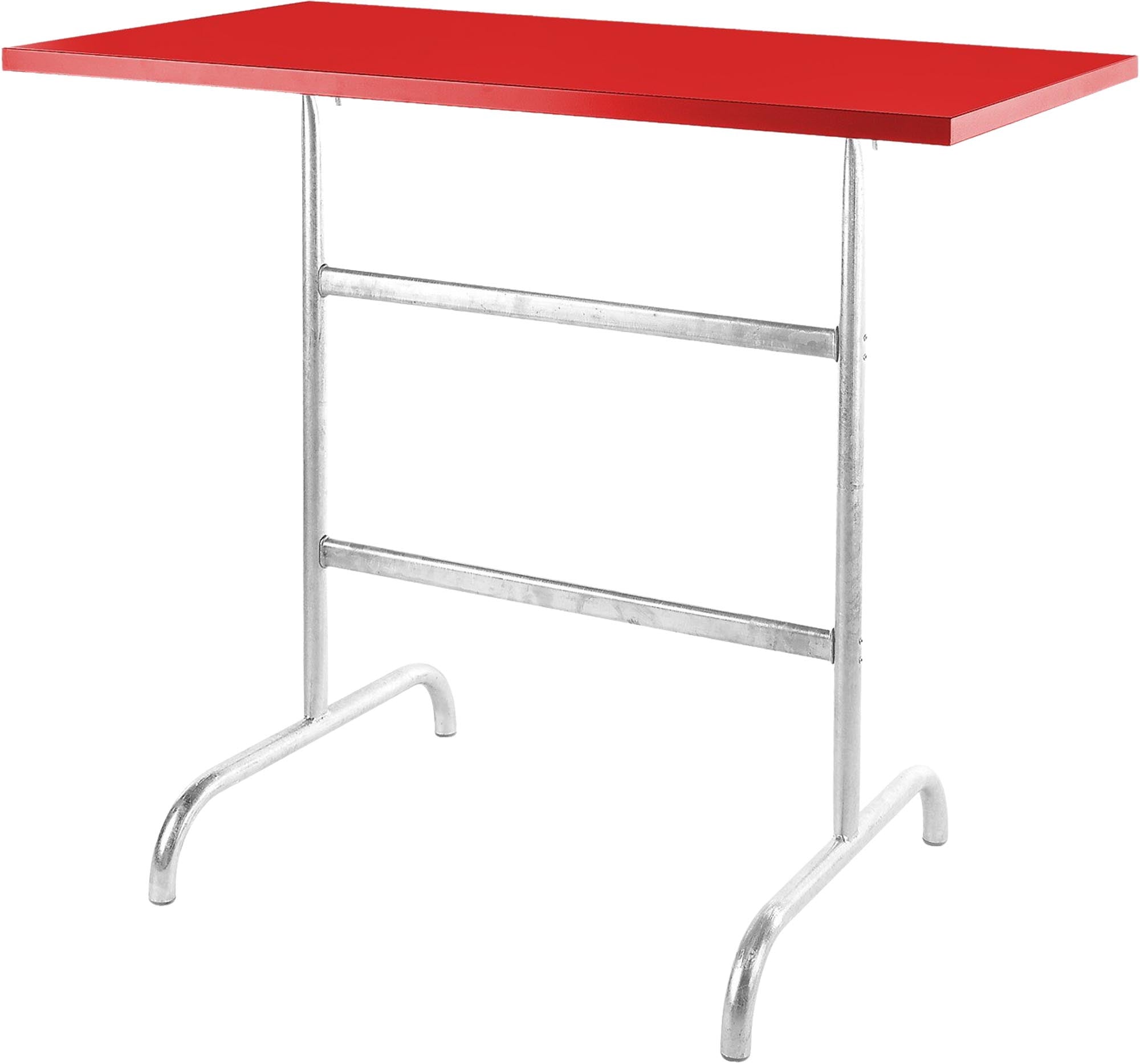 Säntis Metall-Stehtisch Outdoor 130x70 /110 klappbar in Rot / Feuerverzinkt präsentiert im Onlineshop von KAQTU Design AG. Hochtisch Outdoor ist von Schaffner