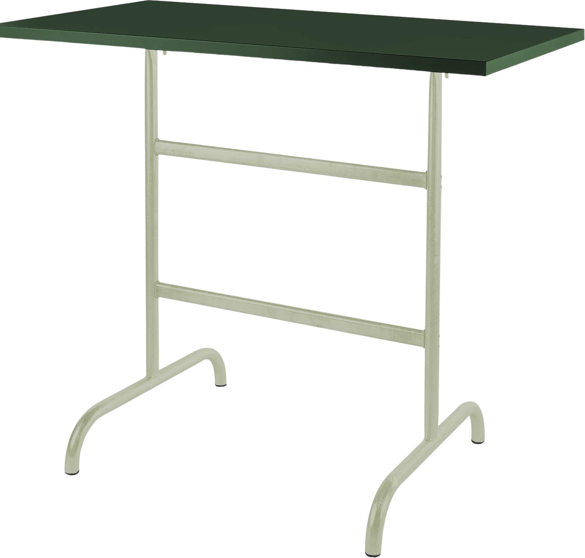 Säntis Metall-Stehtisch Outdoor 130x70 /110 klappbar in Tannengrün / Pastellgrün präsentiert im Onlineshop von KAQTU Design AG. Hochtisch Outdoor ist von Schaffner