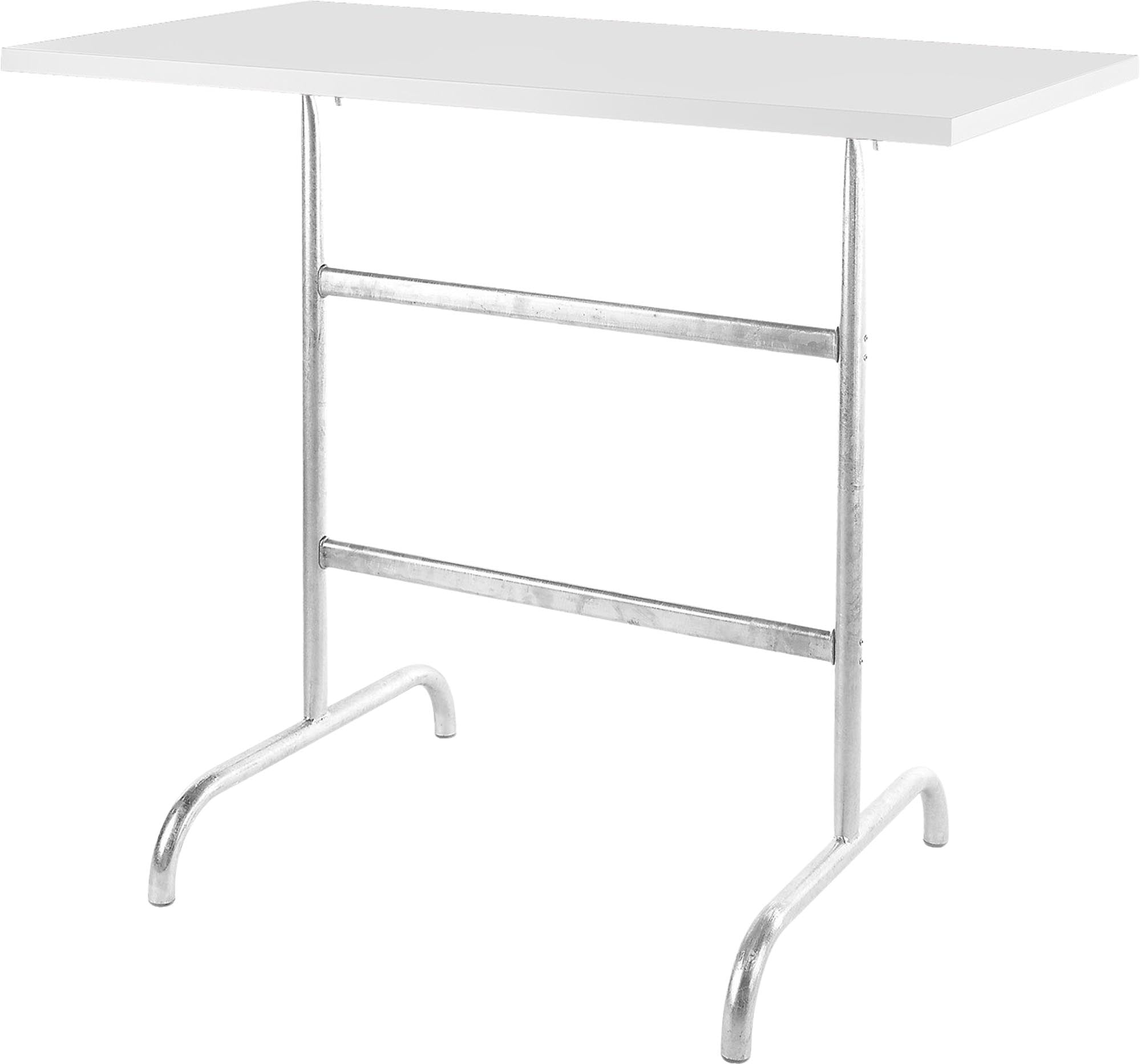 Säntis Metall-Stehtisch Outdoor 130x70 /110 klappbar in Weiss /Feuerverzinkt präsentiert im Onlineshop von KAQTU Design AG. Hochtisch Outdoor ist von Schaffner