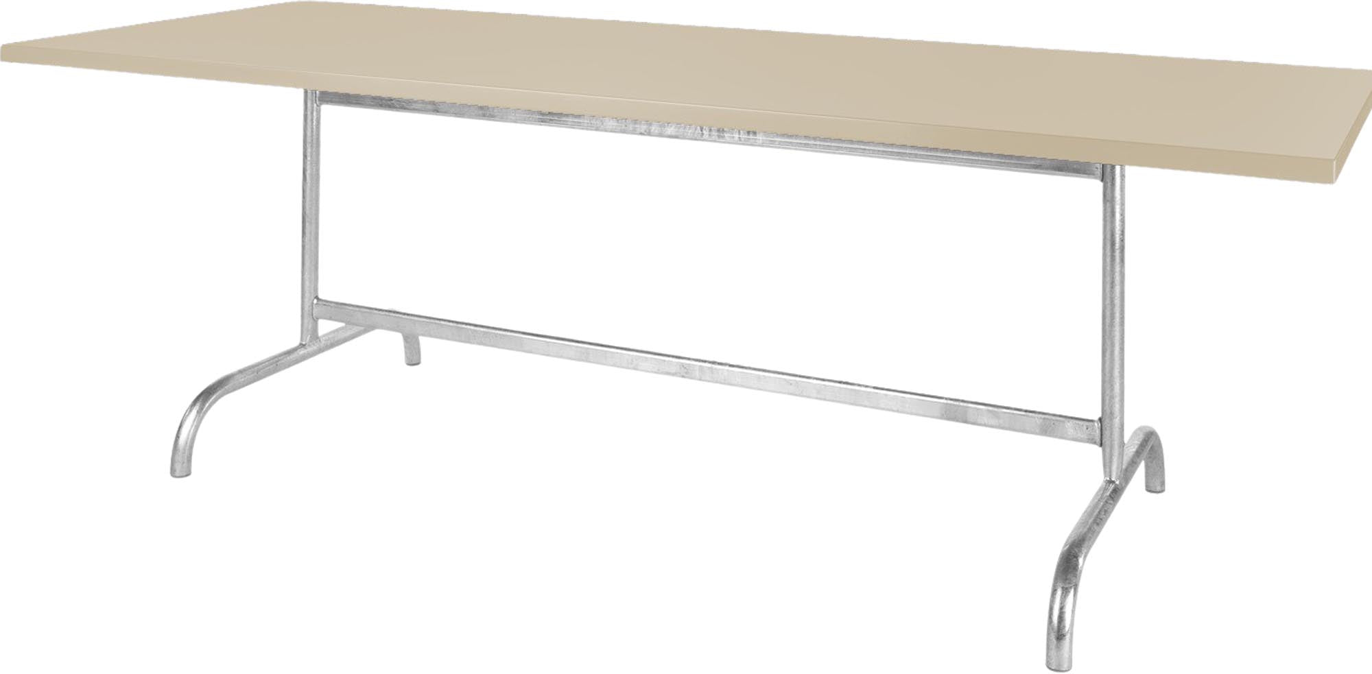 Robuster, klappbarer Metall-Gartentisch 240x80 cm von Schaffner, wetterfest, UV-beständig, leicht zu lagern, langlebig, Swiss Made – perfekt für Garten & Terrasse.