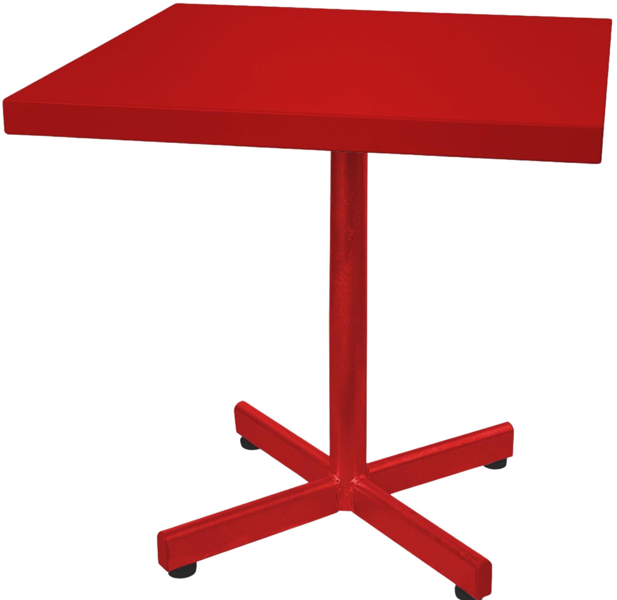 Vielseitiger Metalltisch Basic von Schaffner: Modern, robust und ideal für Outdoor-Bereiche. Platzsparend und wetterfest für jeden Anlass.